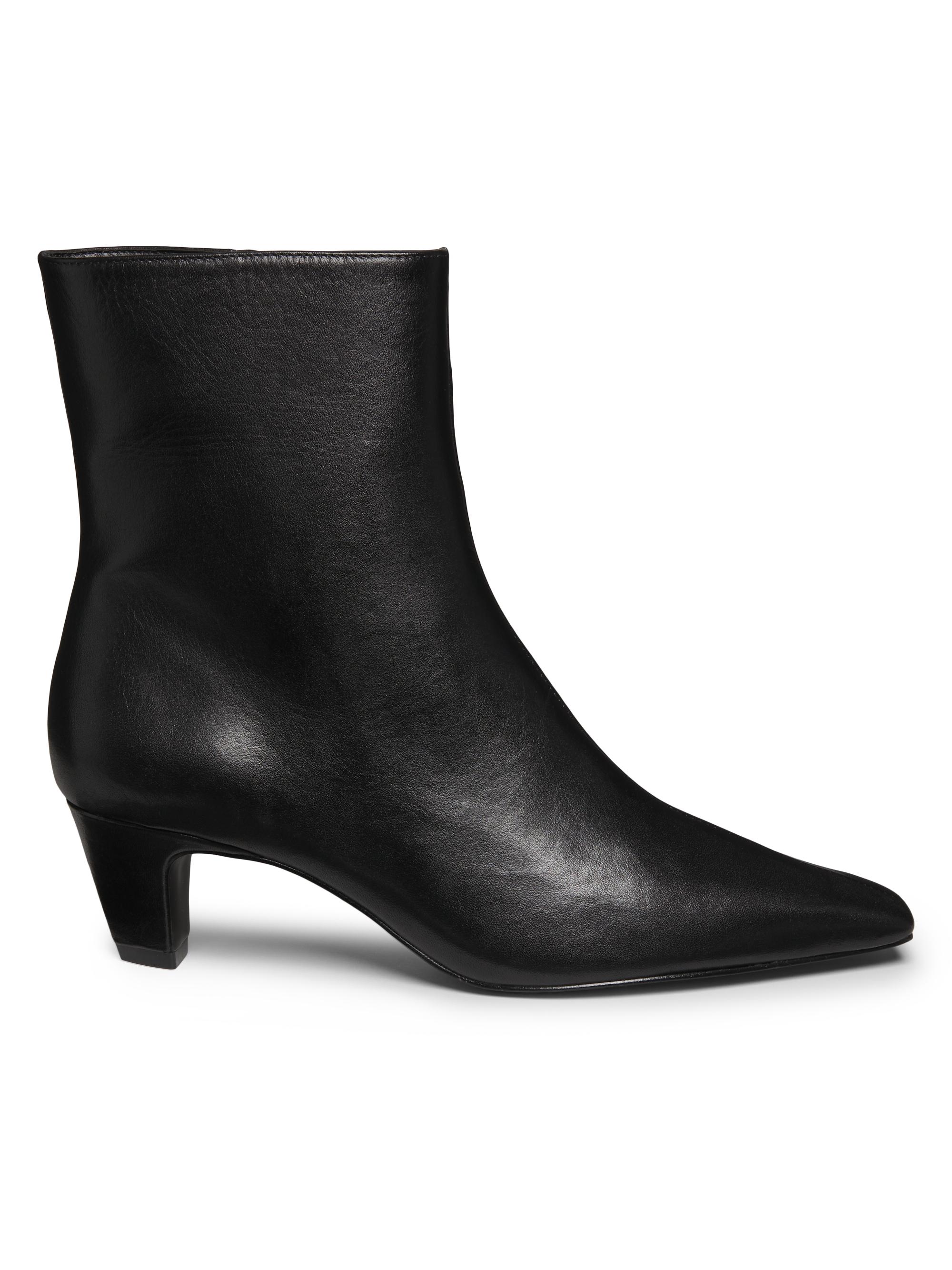 Schutz Dellia 65MM Leather Mid-Block Boots | Saks Fifth Avenue