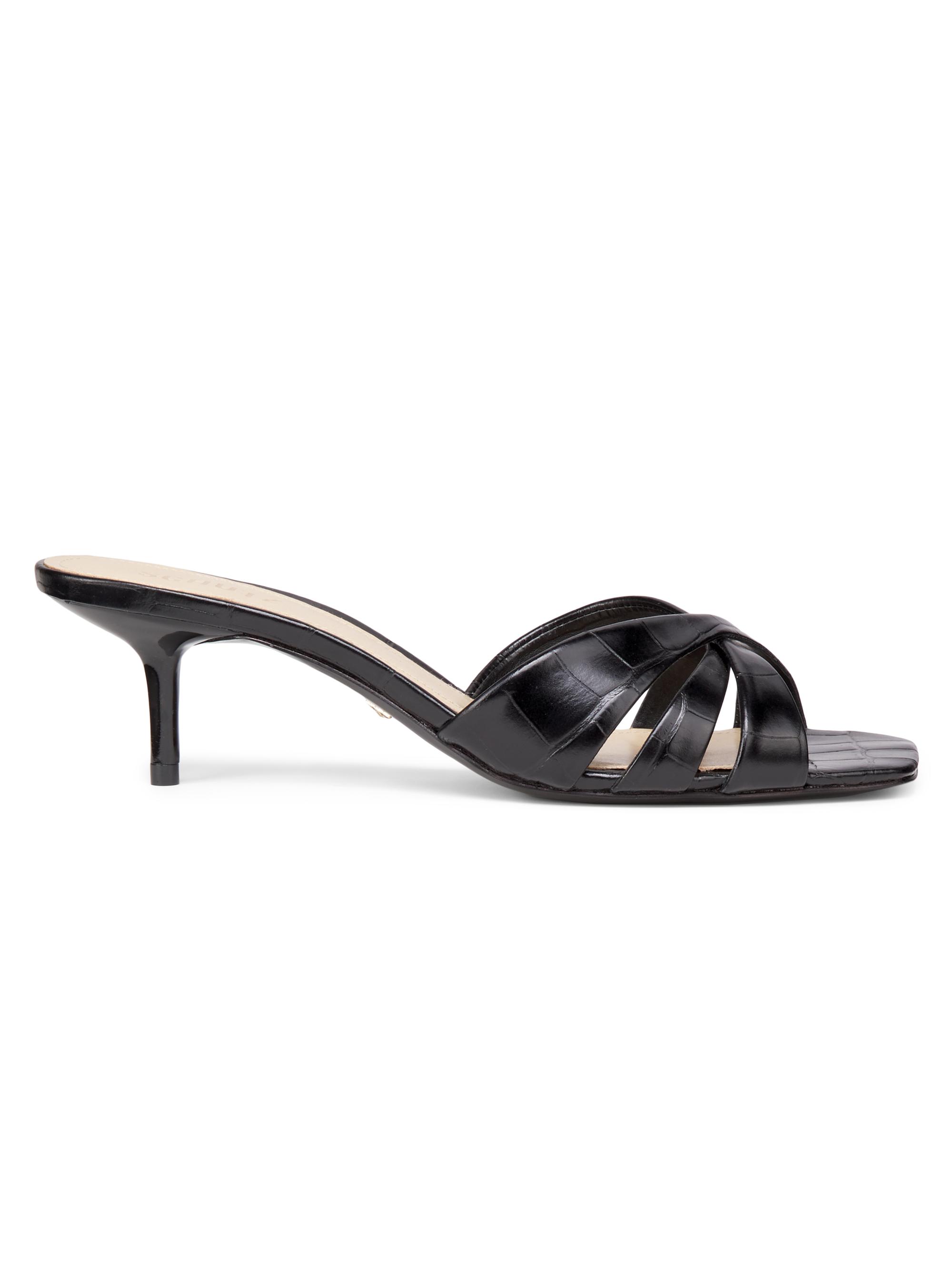 Schutz Women's Keefa 55MM Leather Sandals - Black