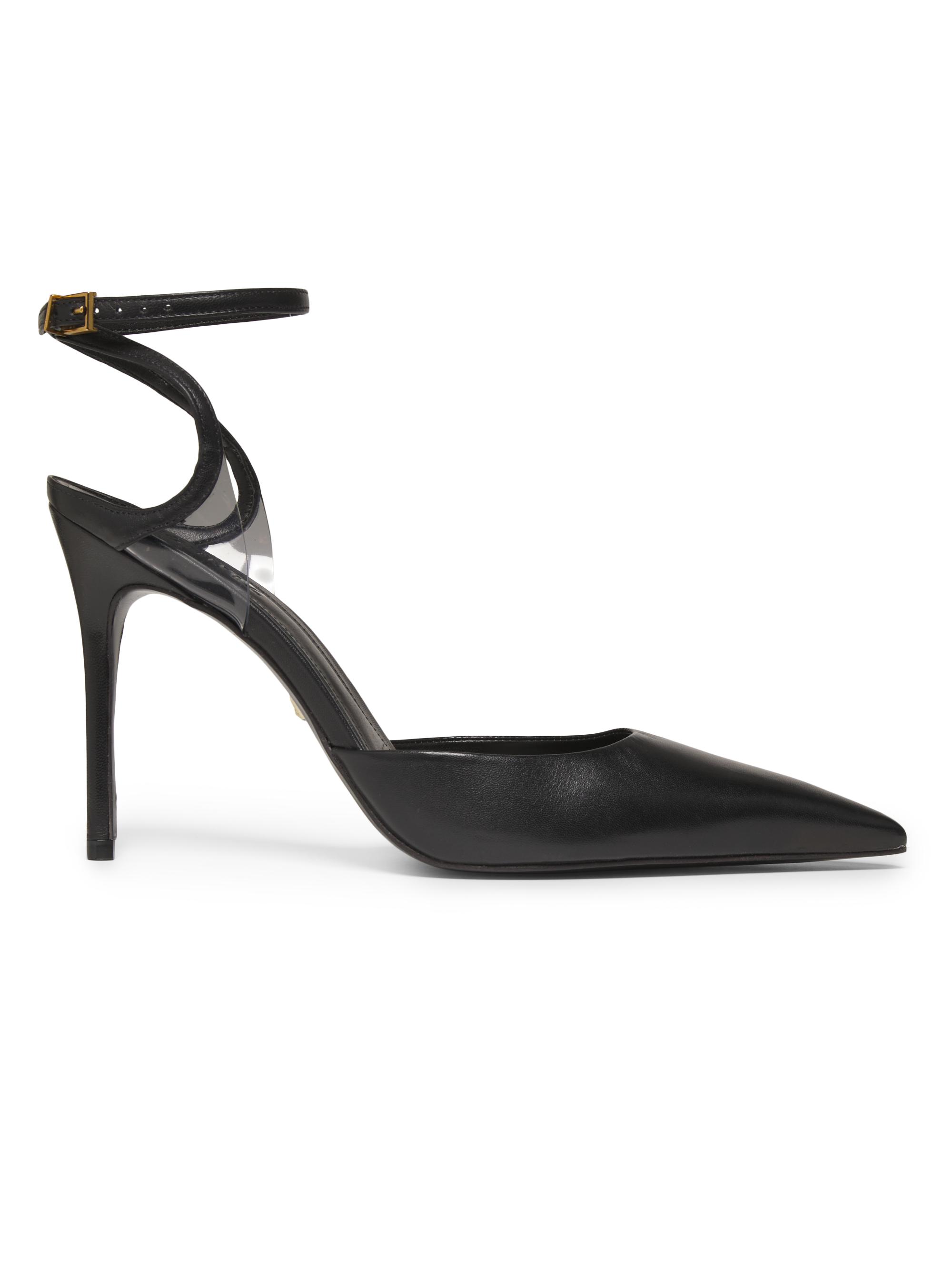 Schutz Women's Skye 0MM Leather Stiletto Pumps - Black Transparent