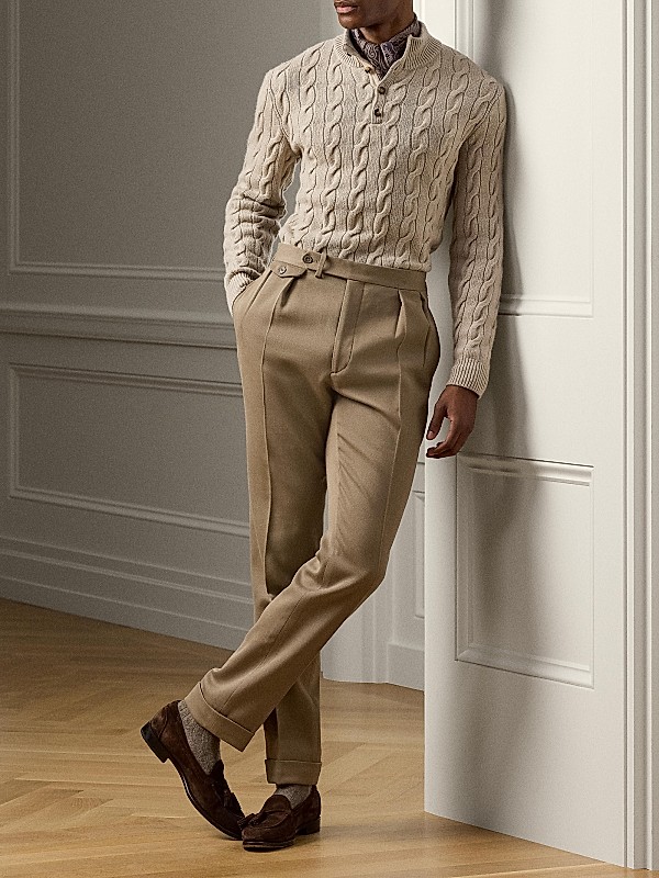 Shop Ralph Lauren Purple Label Cashmere Cable-Knit Sweater Shop Ralph Lauren Purple Label Cashmere Cable-Knit Sweater