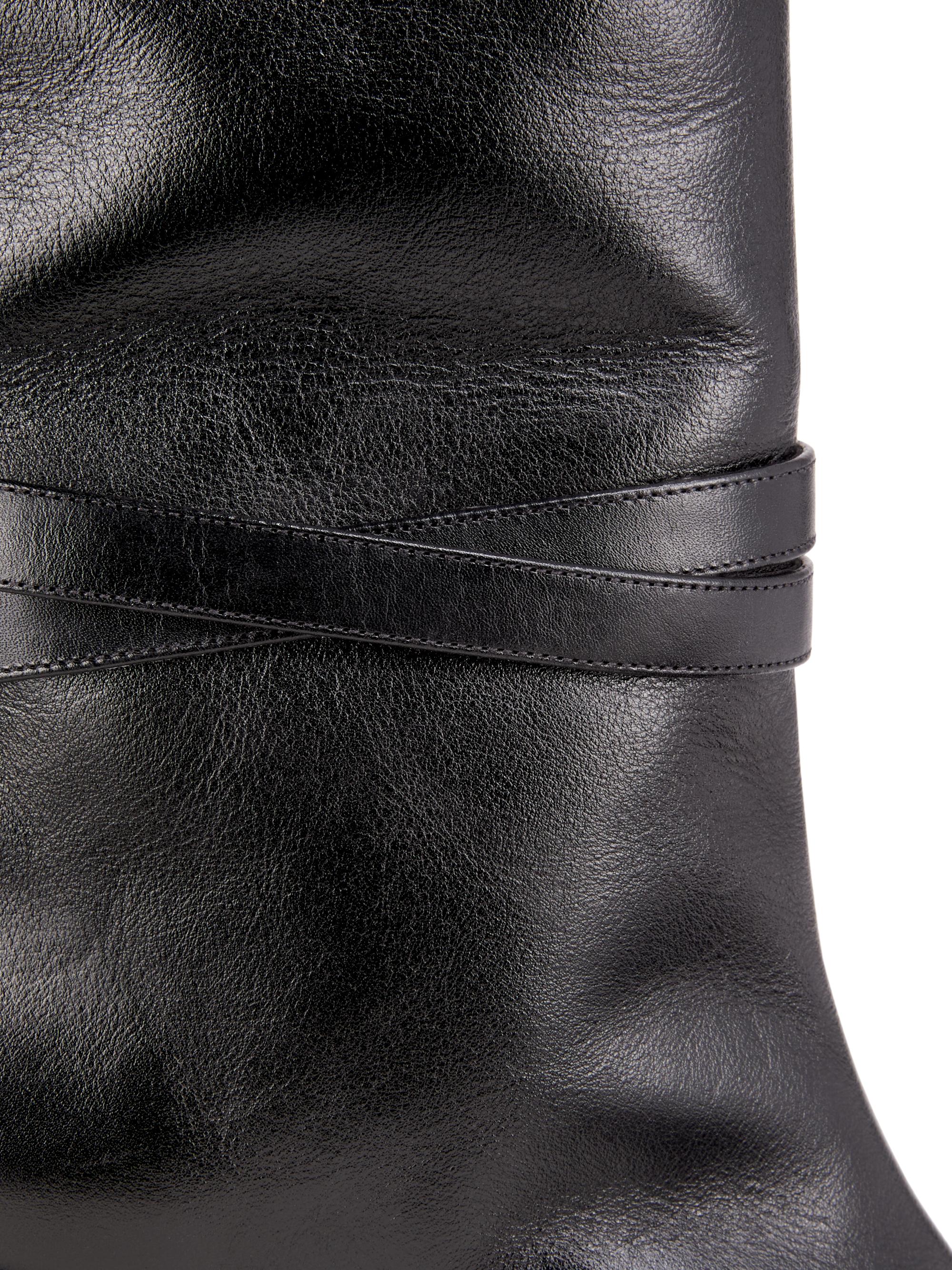 Schutz Maryana 90MM Leather High-Heel Boots | Saks Fifth Avenue