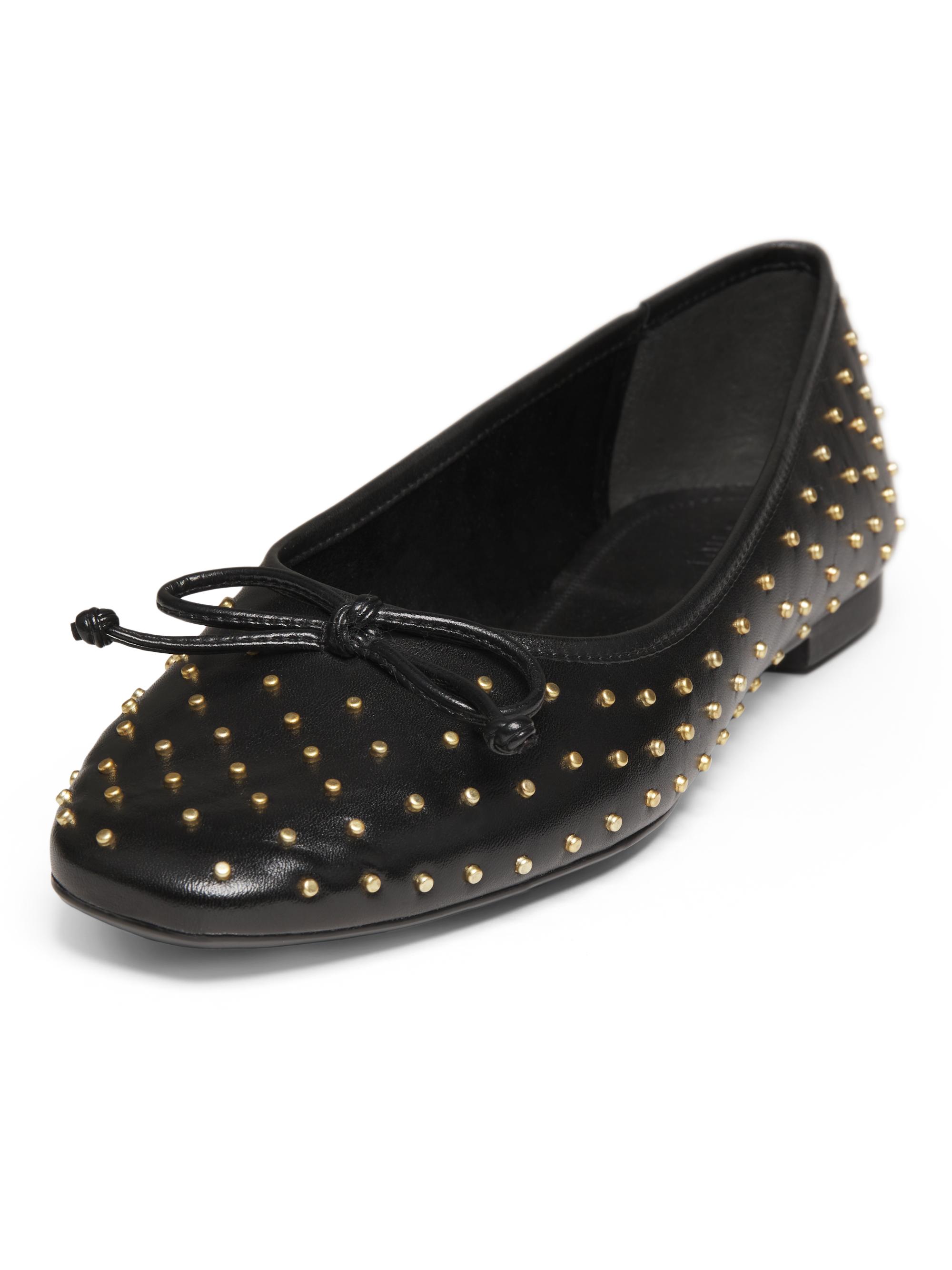 Arissa Studded Leather Ballet Flats