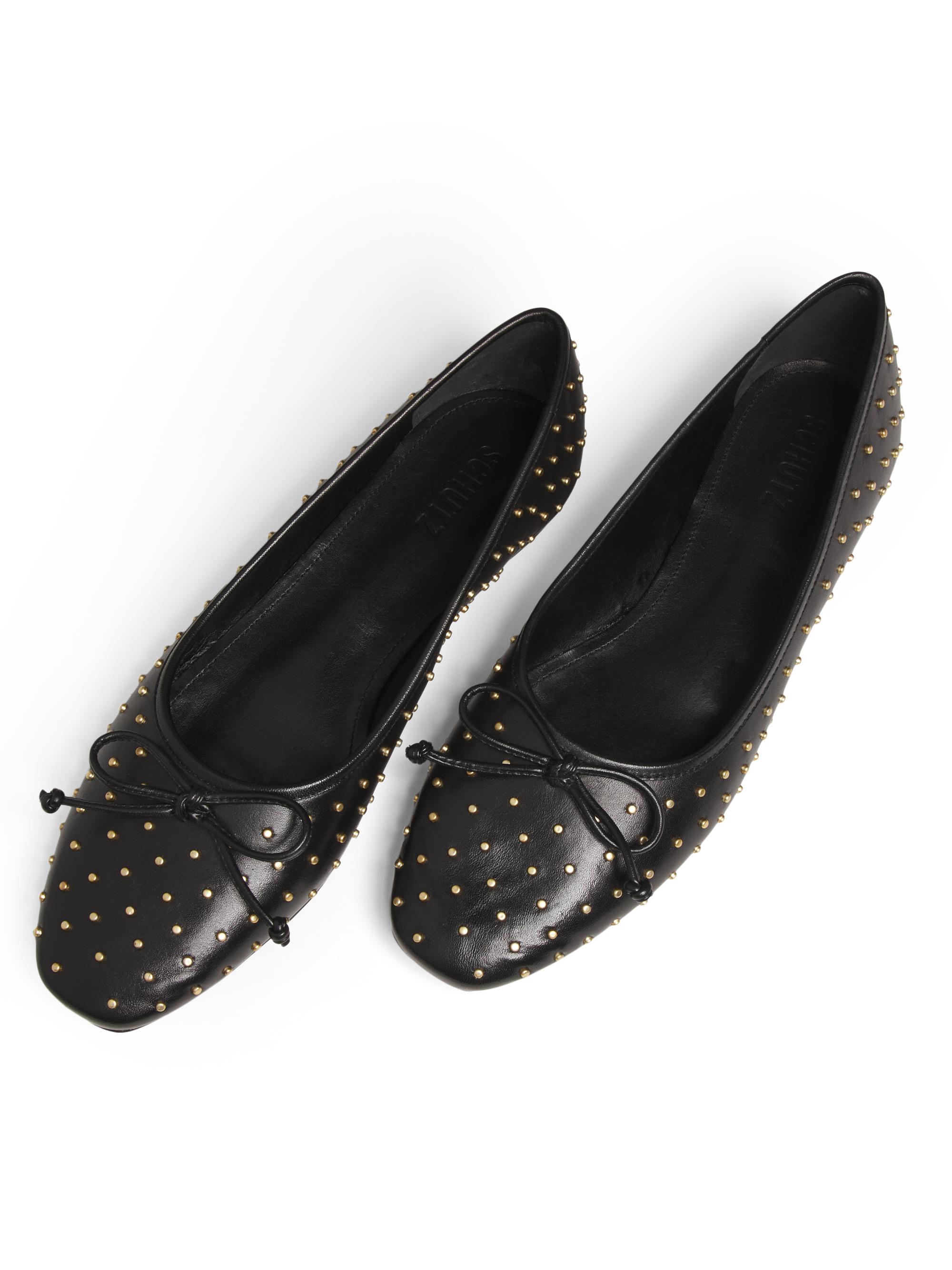 Arissa Studded Leather Ballet Flats