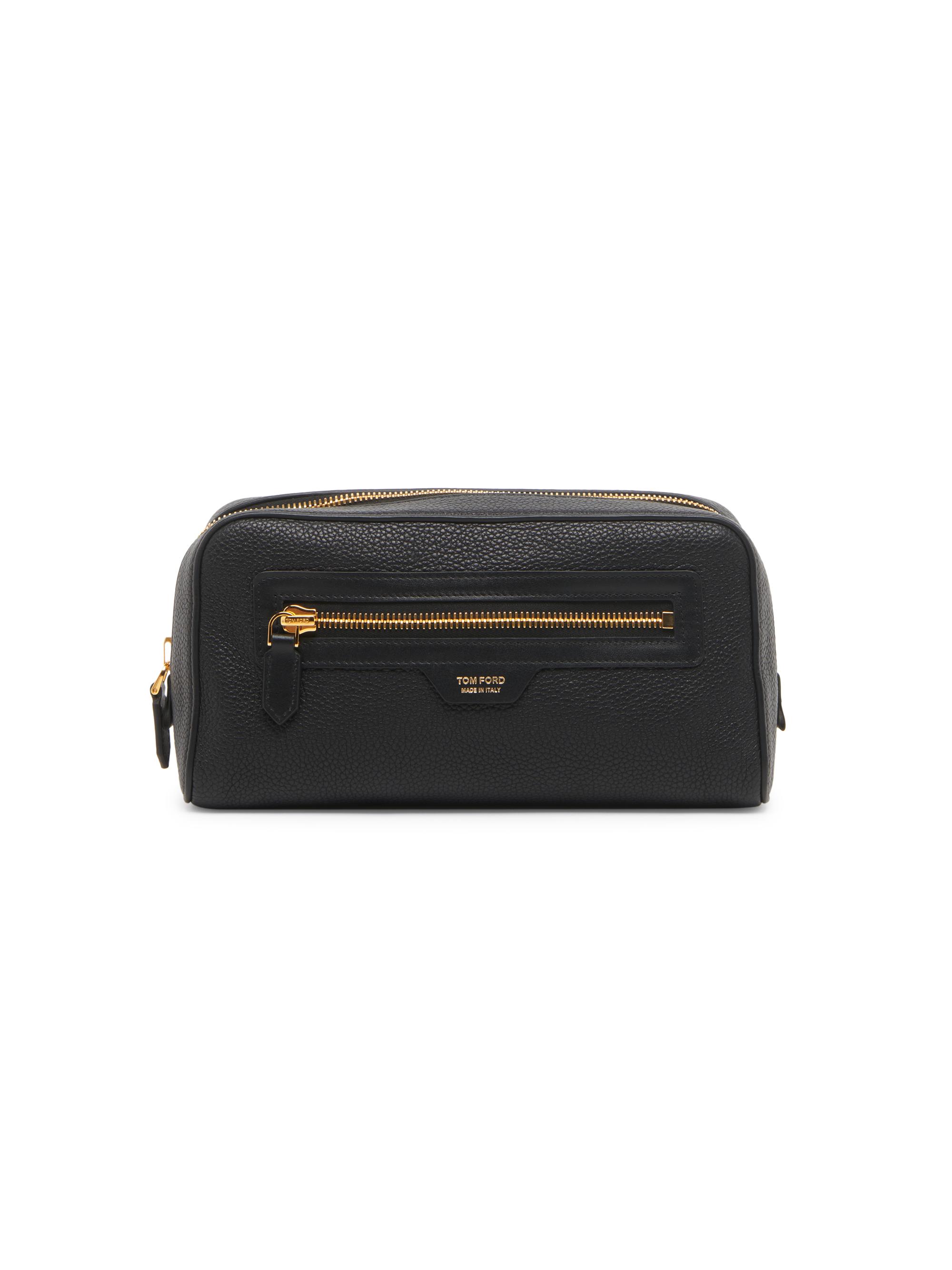 TOM FORD Men's Soft Grain Leather Smart Toiletry Case - Black