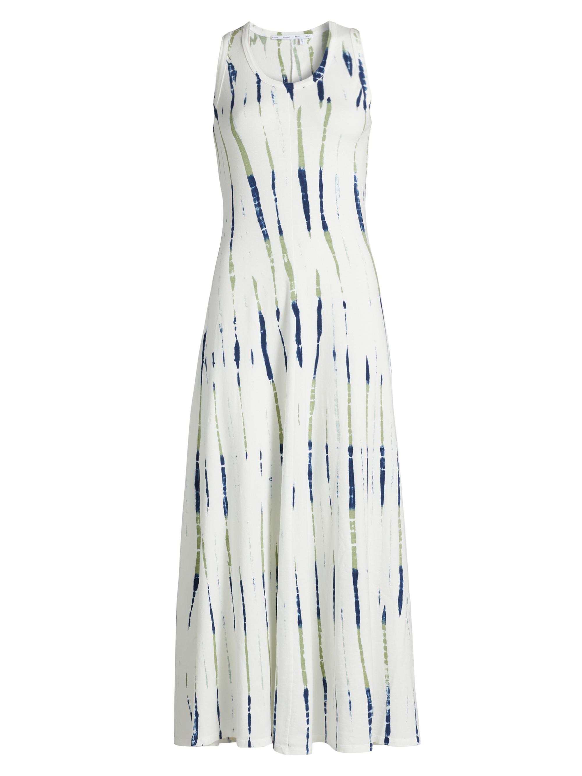 Proenza Schouler White Label Women's Davi Tie-Dye Striped Maxi Dress - White Navy Olive