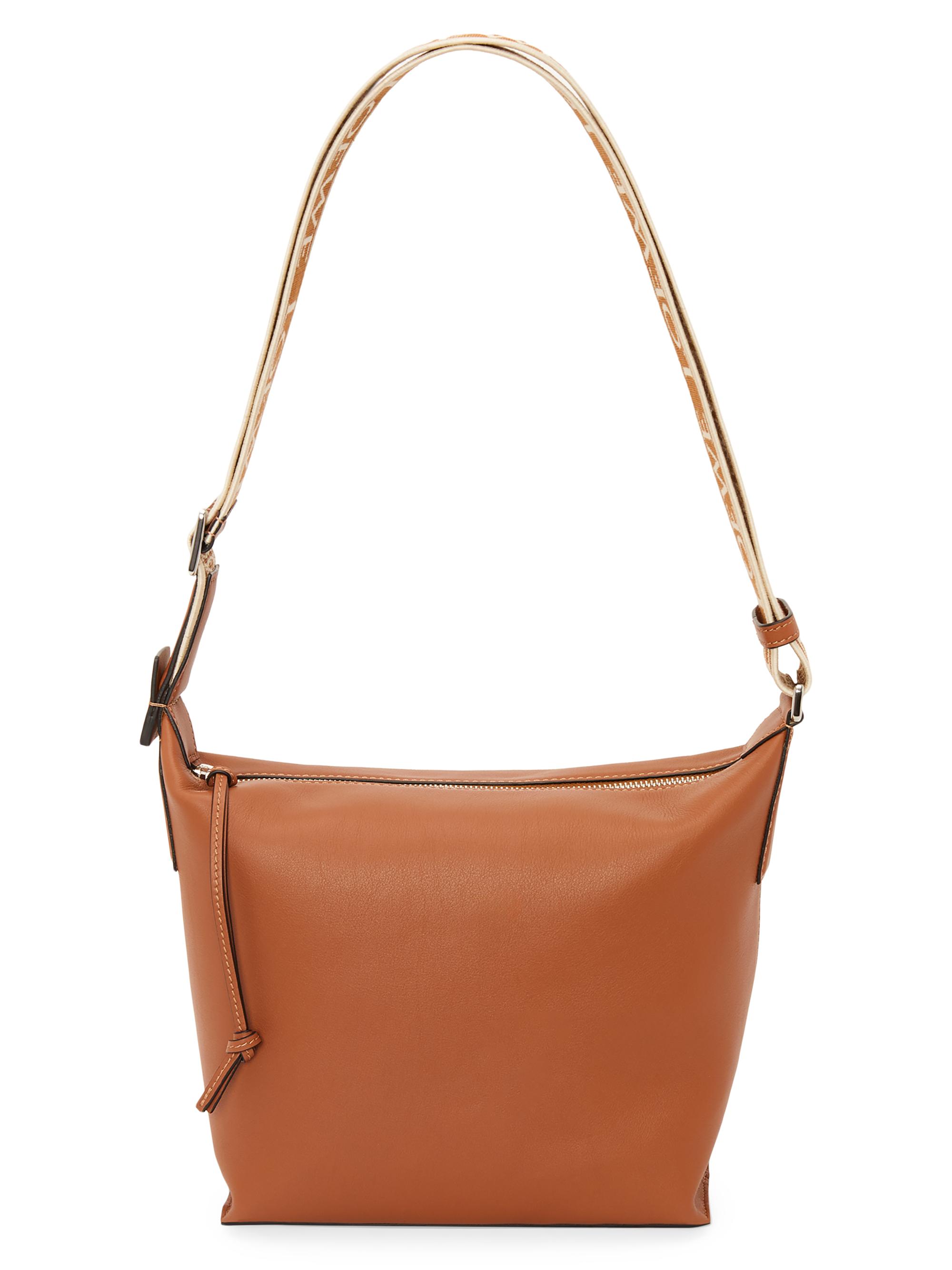 LOEWE Men's  Cubi Leather Crossbody Bag - Tan