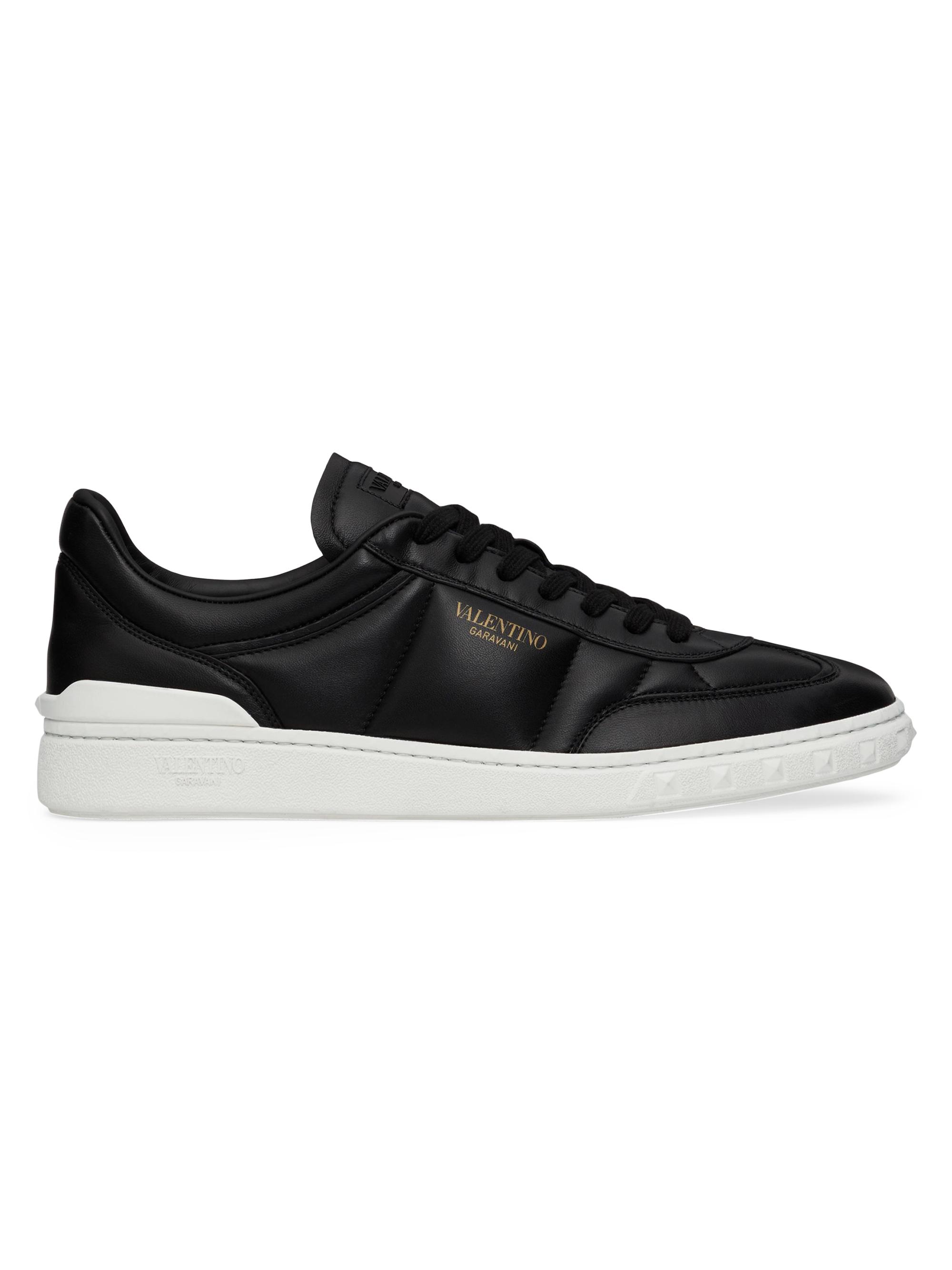 Valentino Garavani Men's Upvillage Low Top Nappa Leather Sneakers - Black