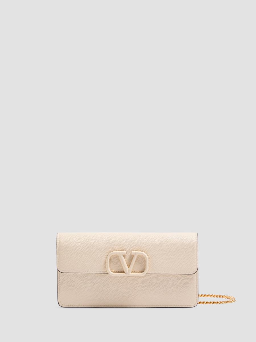 Valentino Garavani VLogo Signature Grainy Calfskin Wallet with