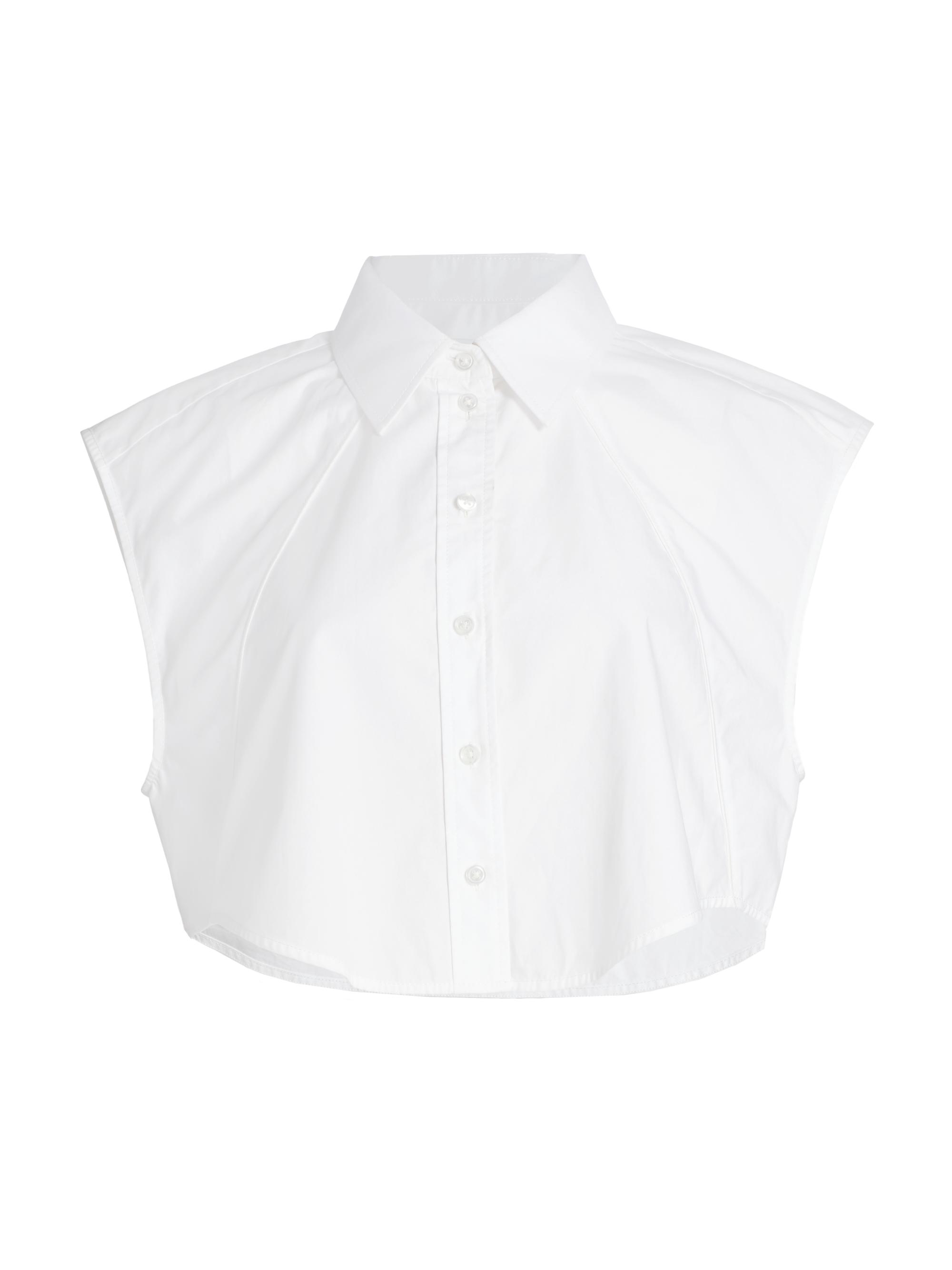 alexanderwang.t Women's Cap-Sleeve Crop Shirt - White