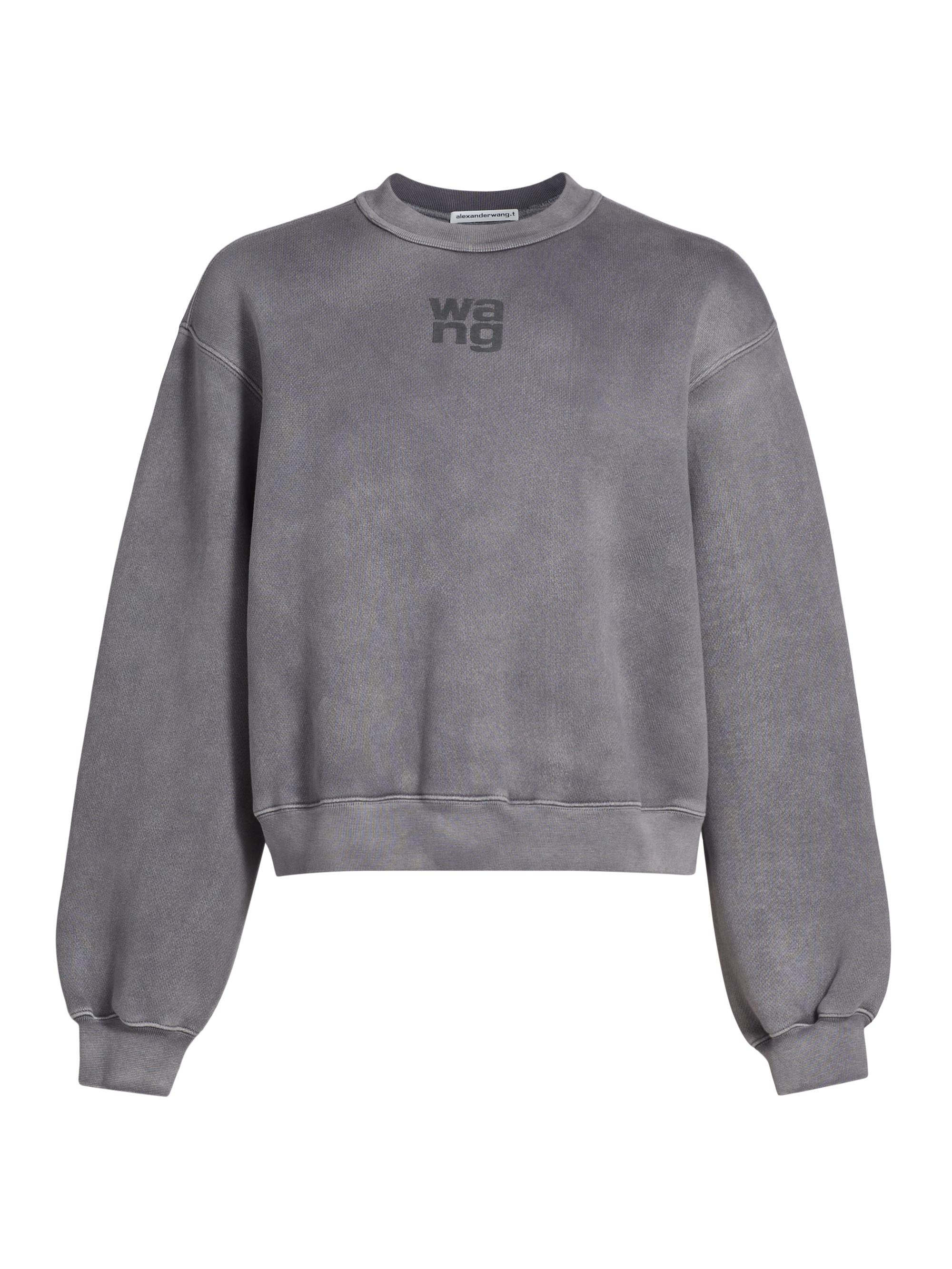 Alexander Wang Essential Terry Puff Logo Sweatshirt | Saks Fifth