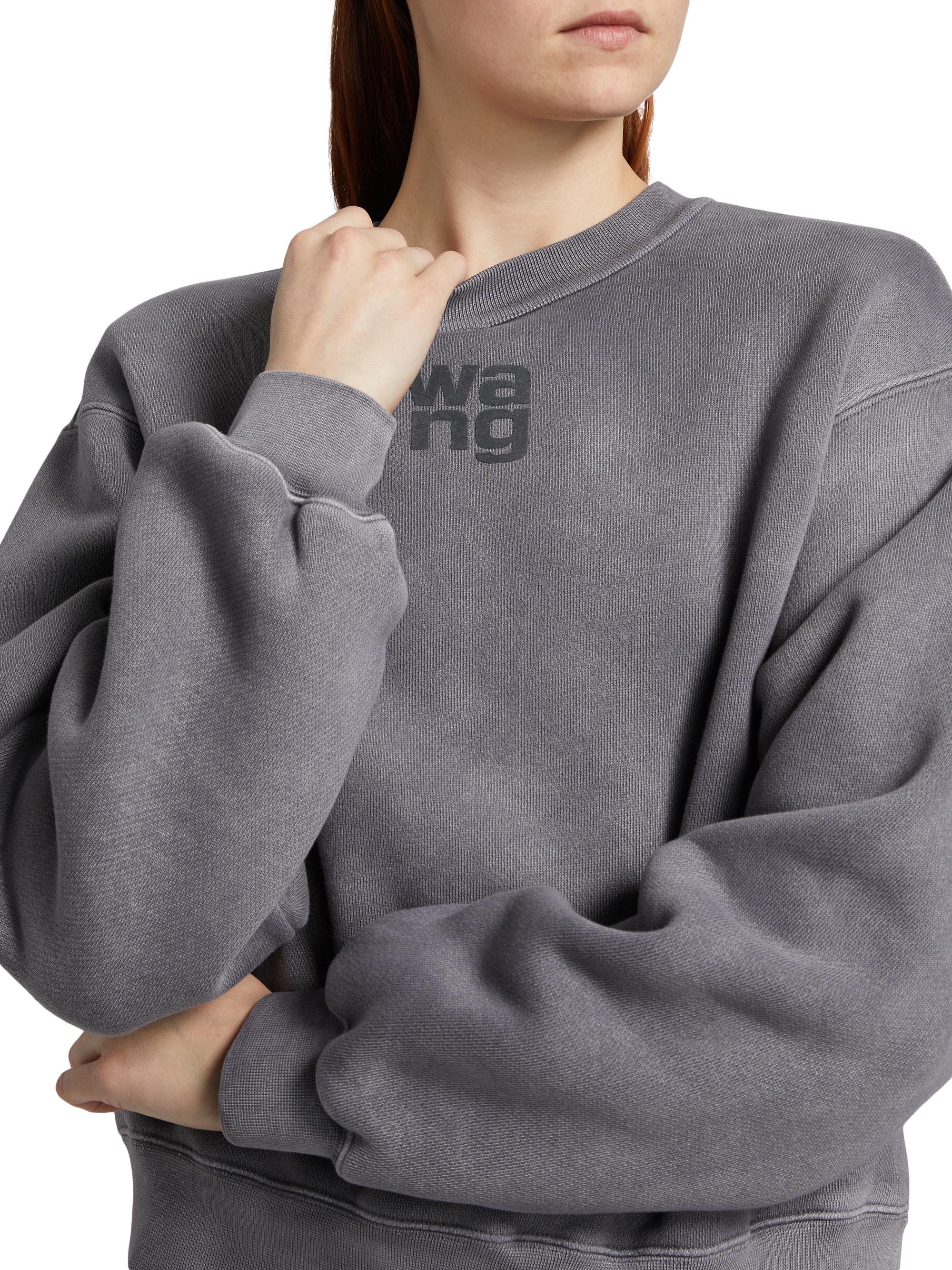 Alexander Wang Essential Terry Puff Logo Sweatshirt | Saks Fifth