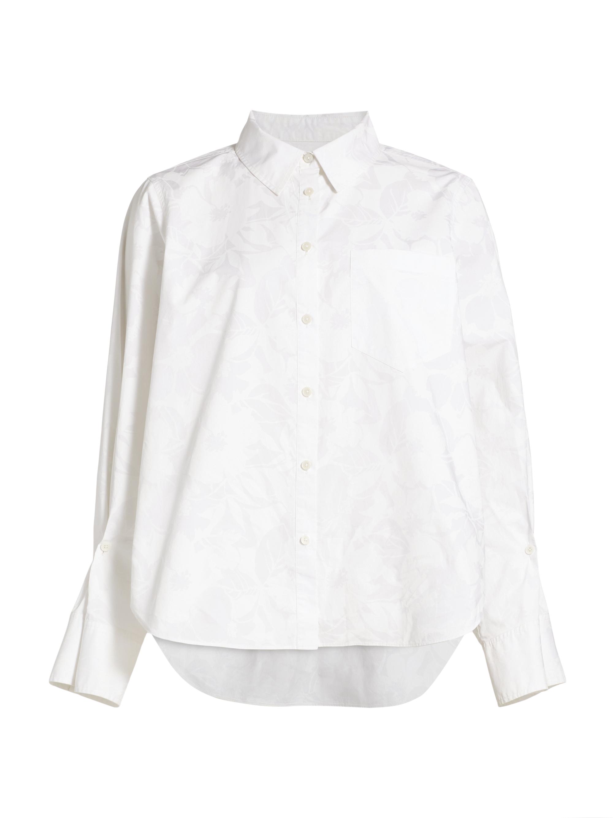 Derek Lam 10 Crosby Marley Ruched Sleeve Button Down | Saks Fifth