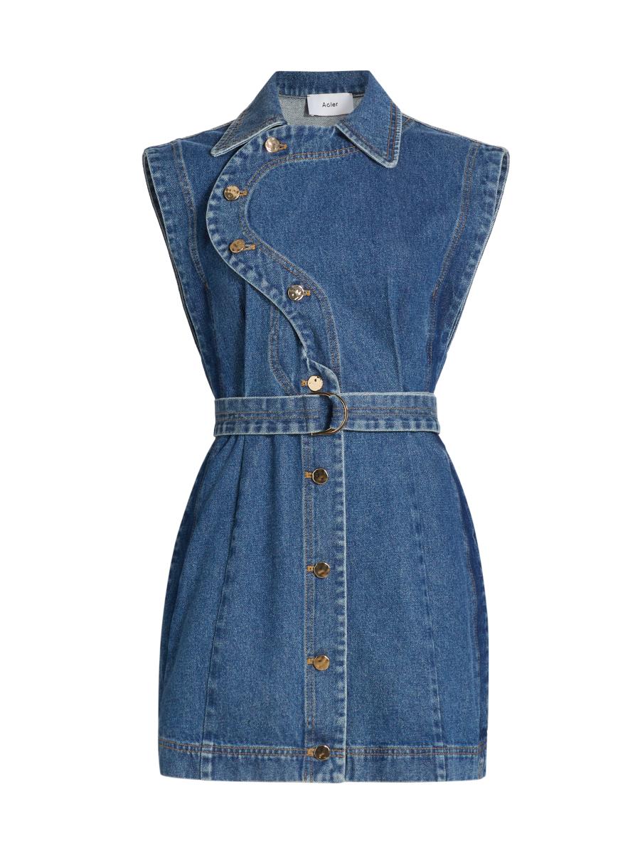 Acler Glenfern Denim Minidress | Saks Fifth Avenue