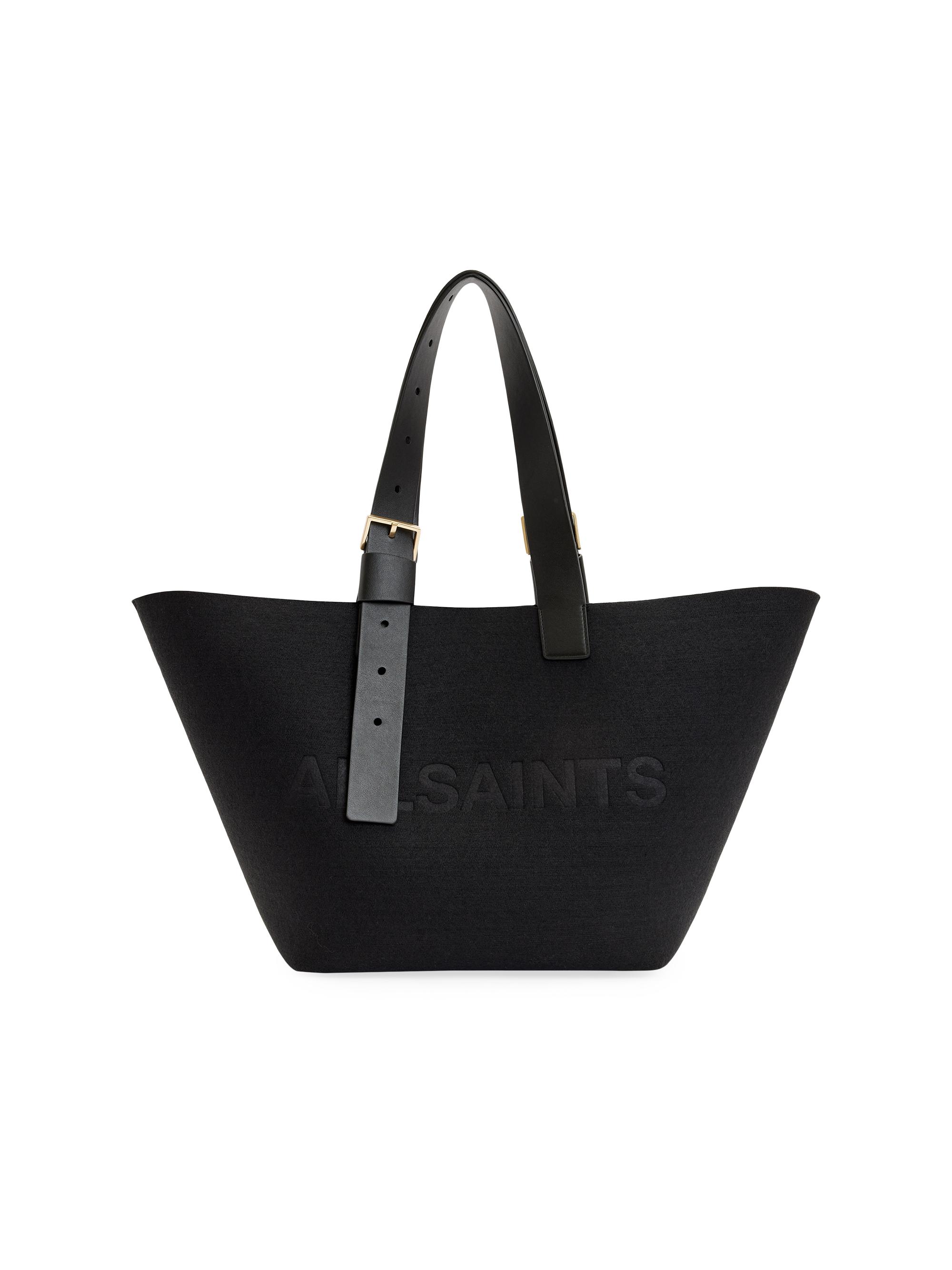 AllSaints Women's Anik Logo Adjustable Felt Tote Bag - Black