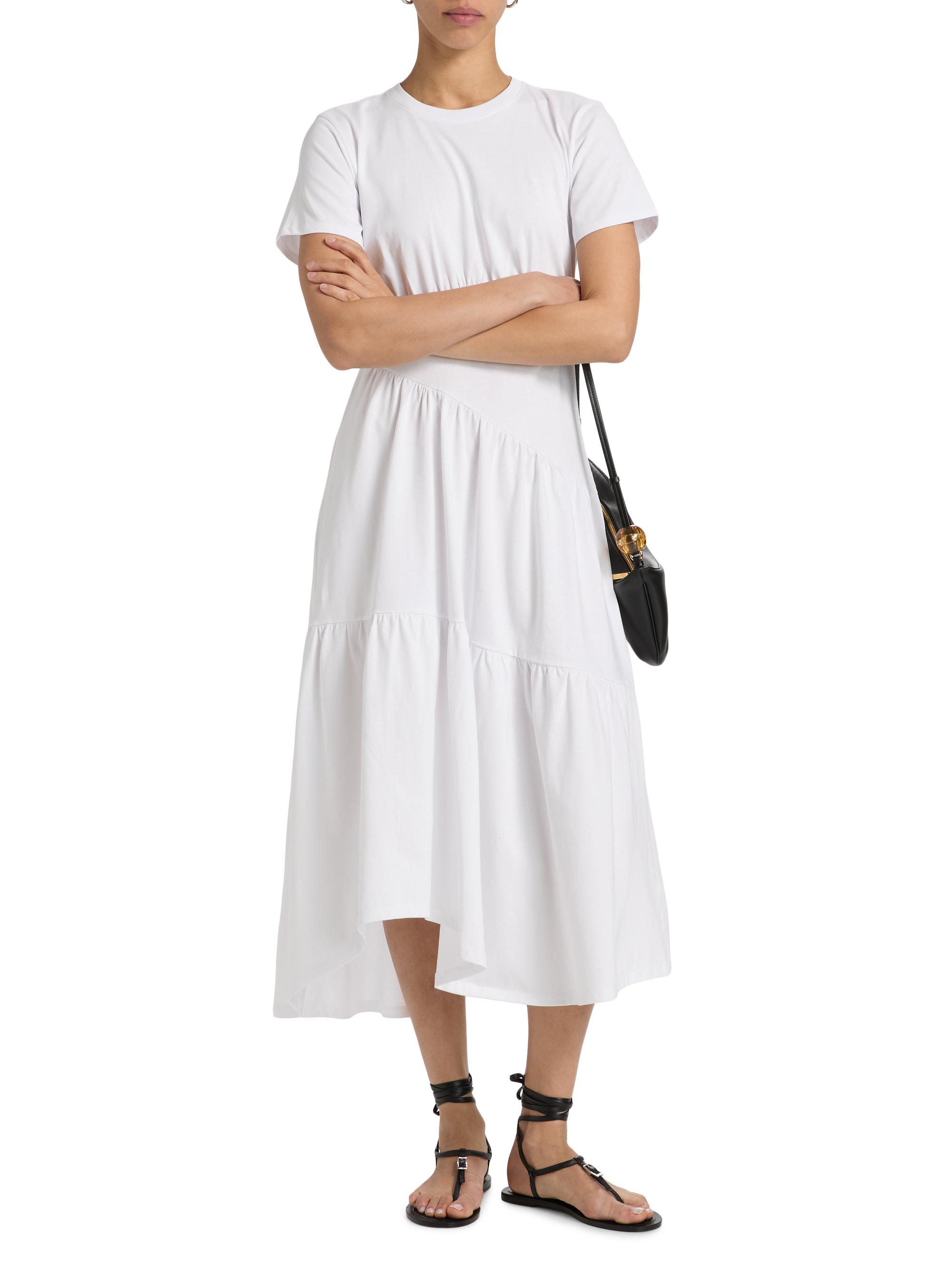 frame cotton dress Frame Women's Ruched Sleeveless Midi Dress