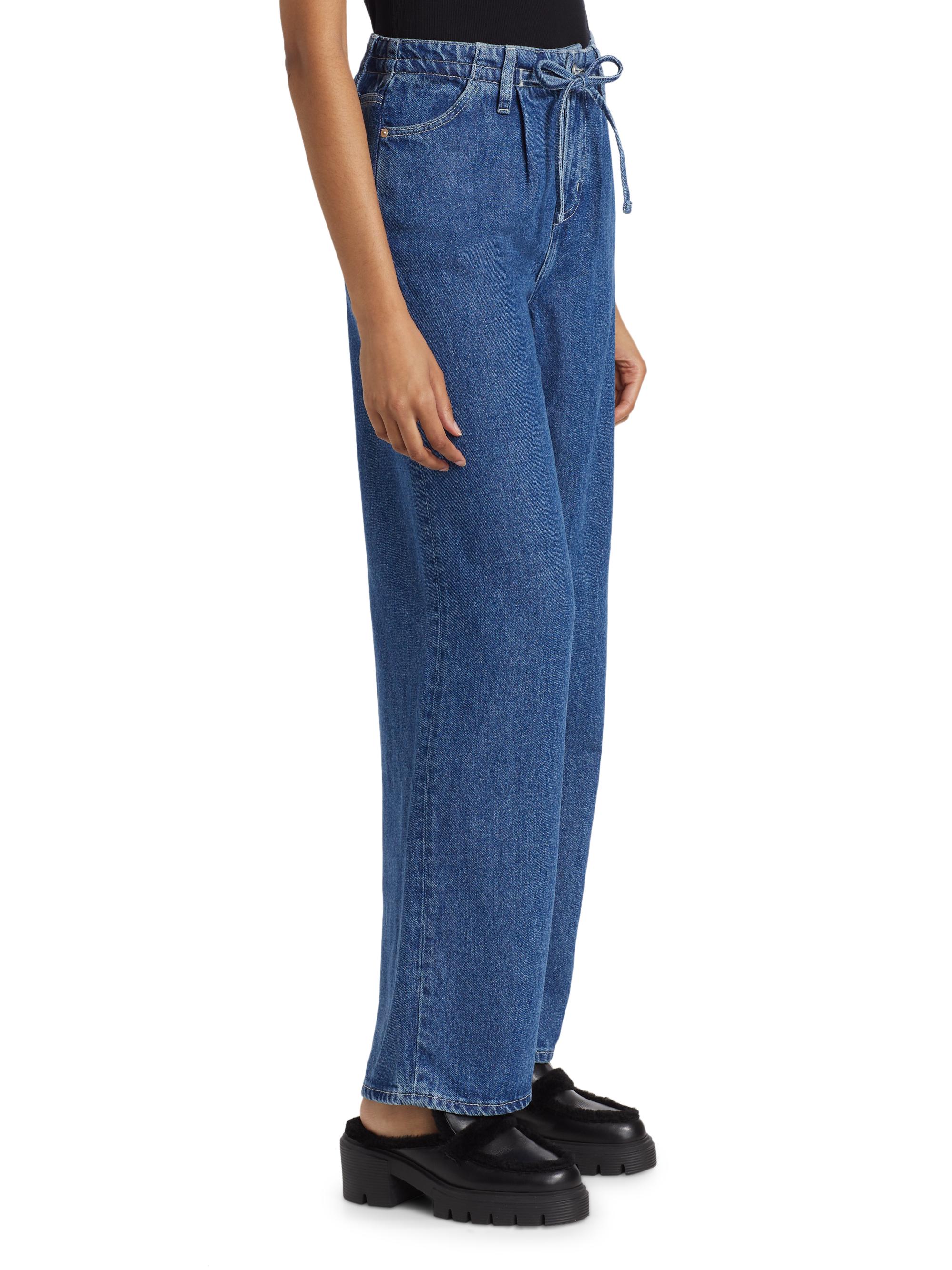 Frame Super Drape Drawstring Wide-Leg Jeans | Saks Fifth Avenue