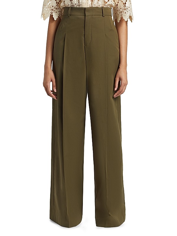 Shop Frame Pleated Wide-Leg Pants | Saks Fifth Avenue Shop Frame Pleated Wide-Leg Pants | Saks Fifth Avenue
