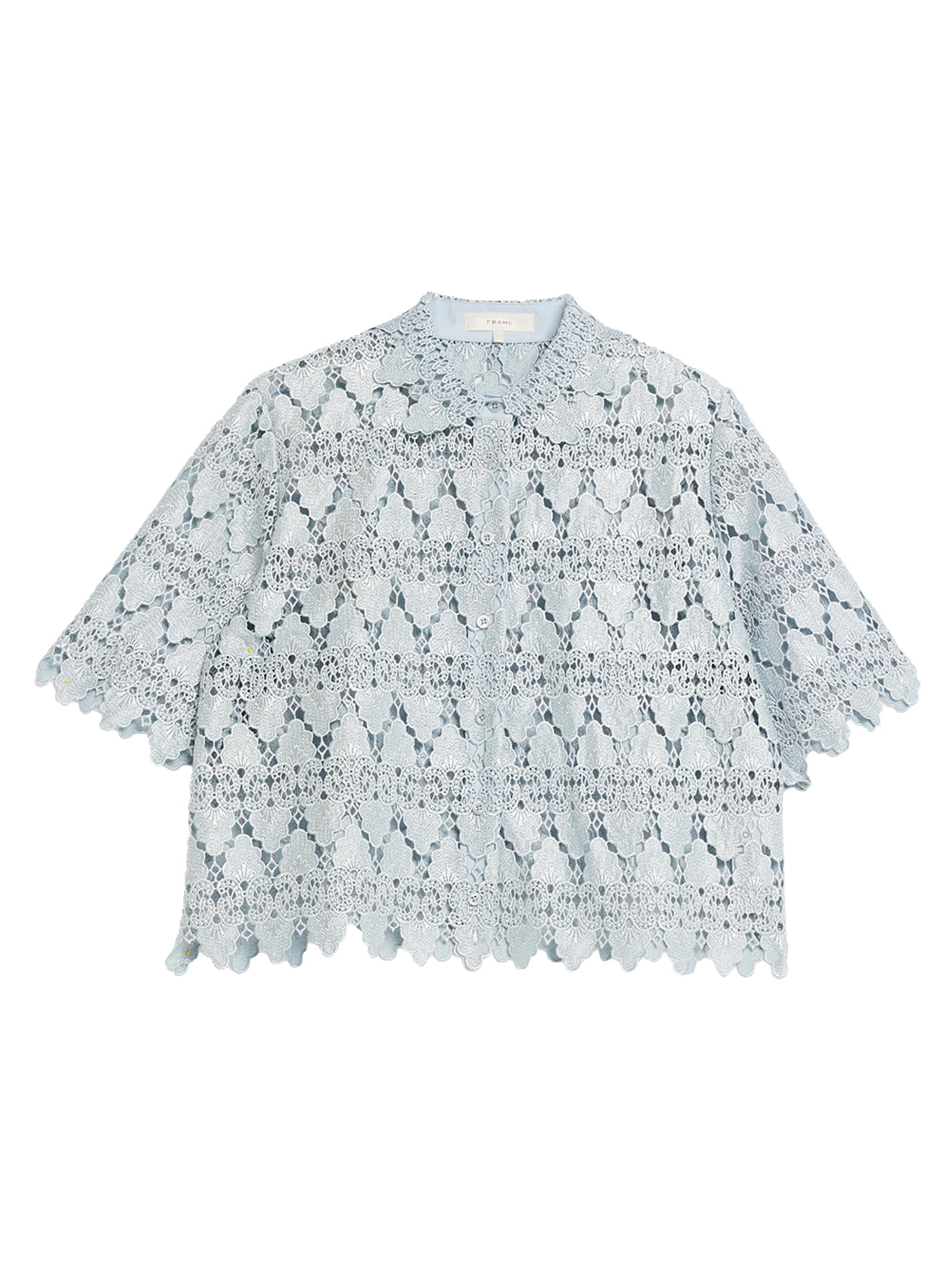 Frame Lace Button-Up Shirt | Saks Fifth Avenue