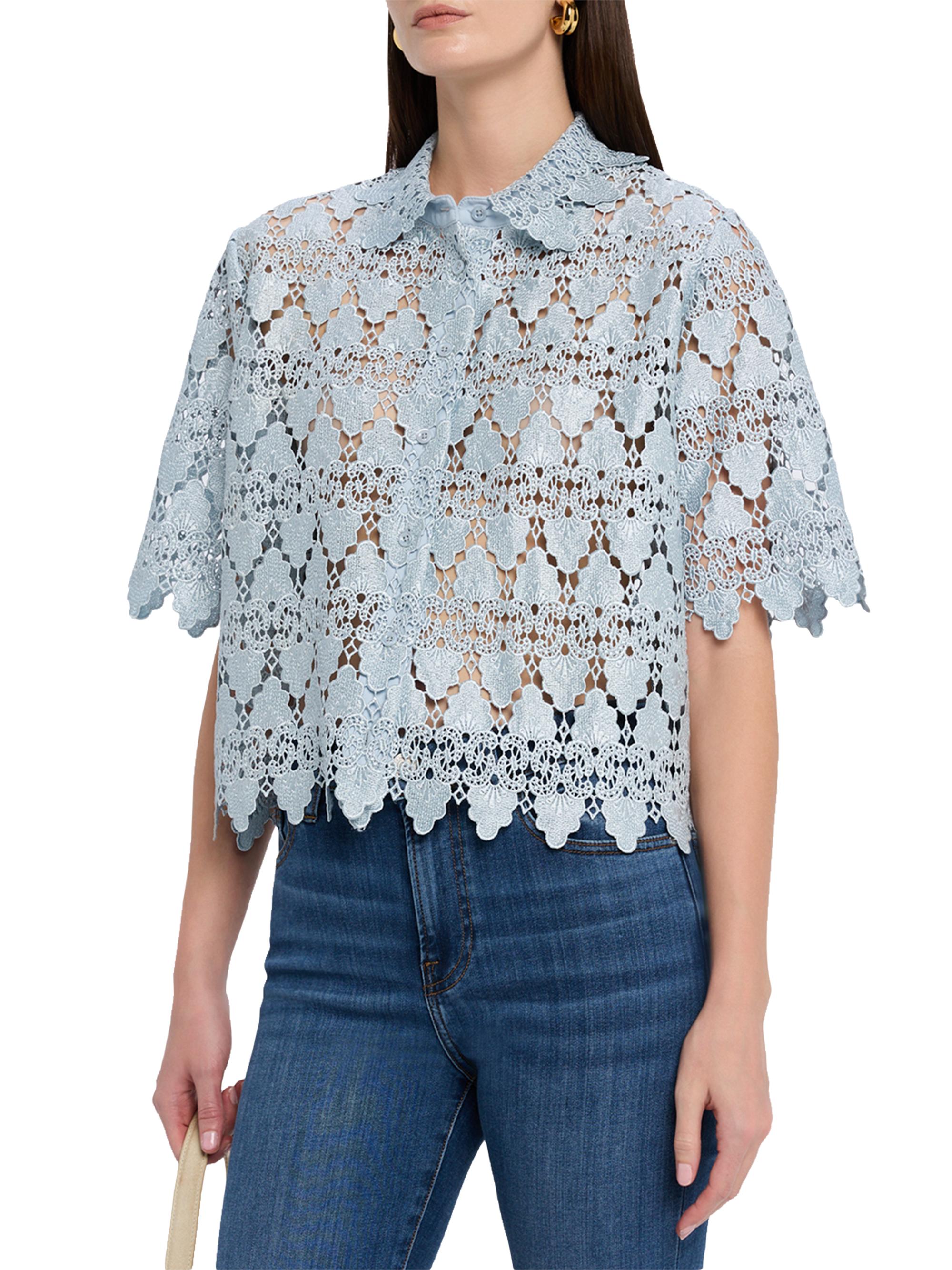 Frame Lace Button-Up Shirt | Saks Fifth Avenue