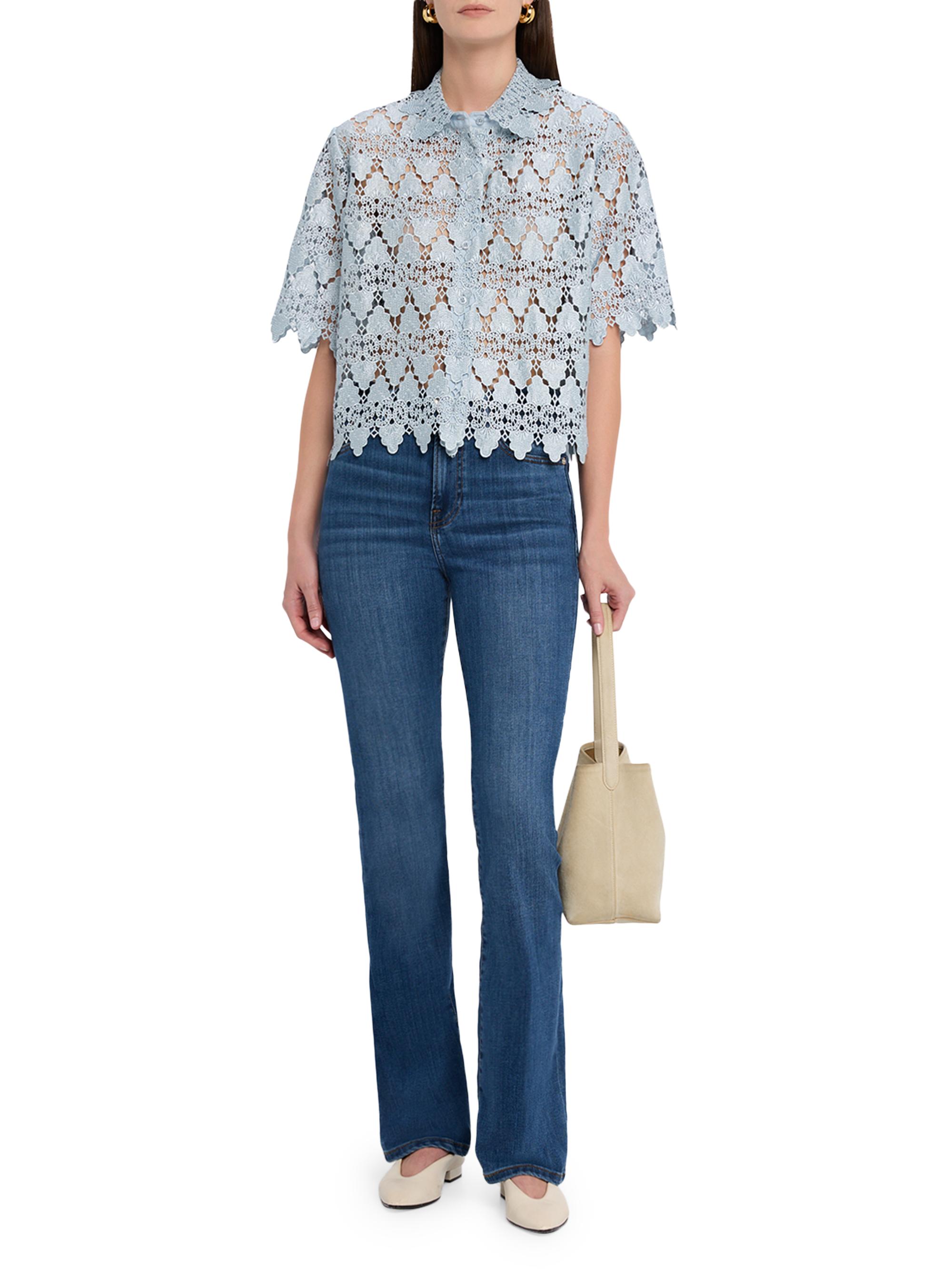 Frame Lace Button-Up Shirt | Saks Fifth Avenue