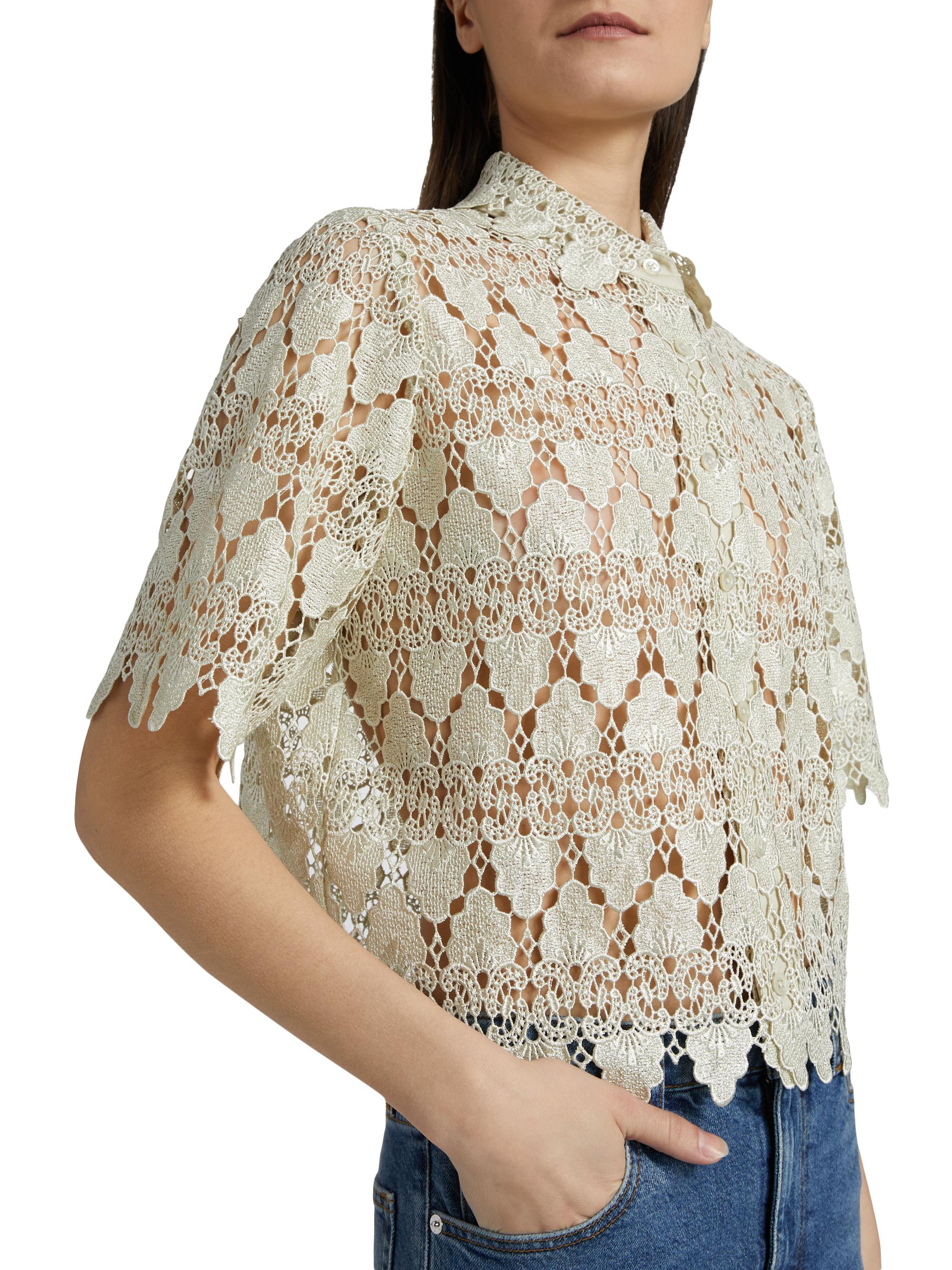 トップス S framed lace tops Frame Top Lace Short Sleeve Top Sz XS | eBay