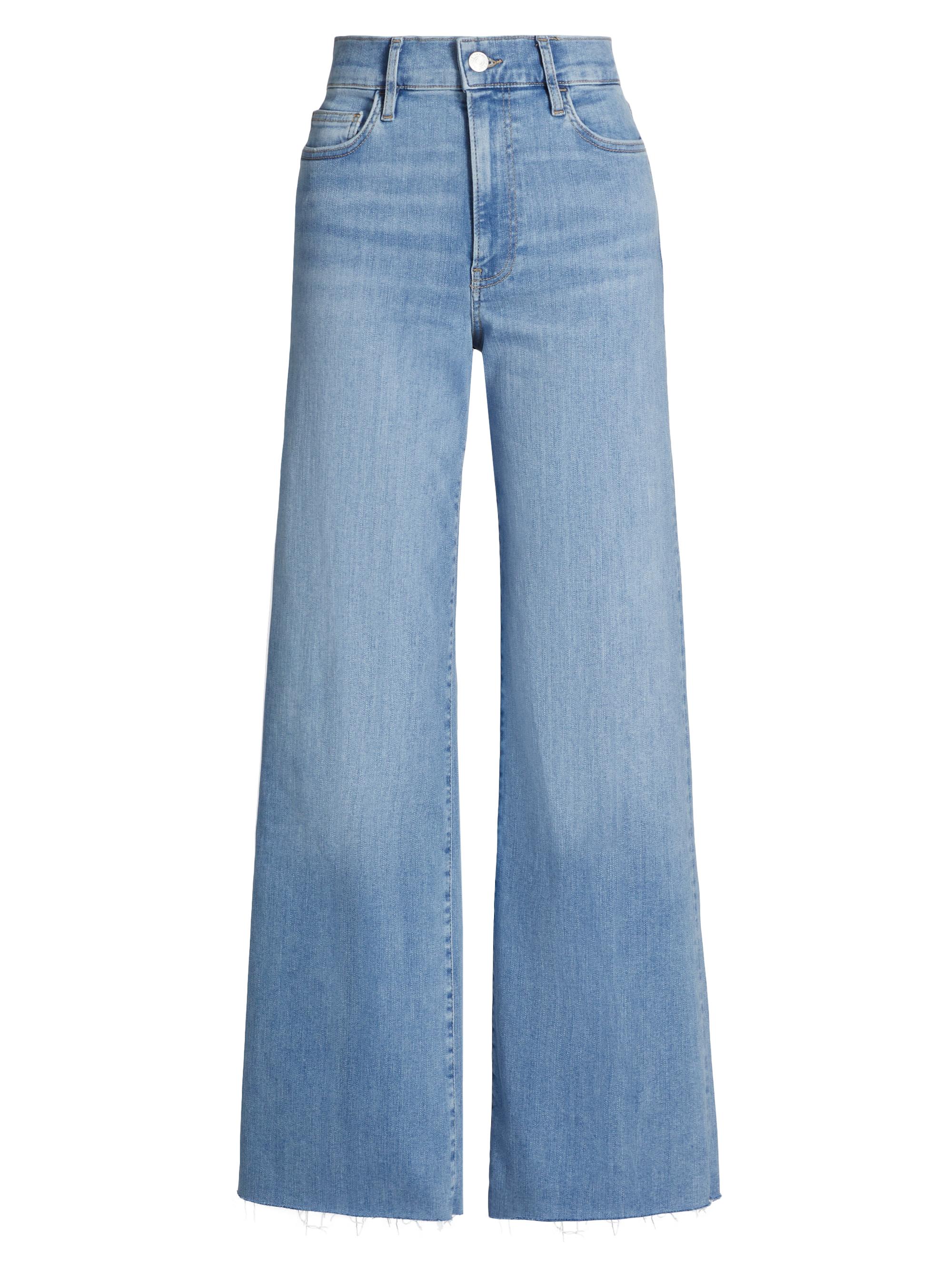 Frame Women's Le Slim Palazzo Raw-Fray High-Rise Jeans - Clear Water