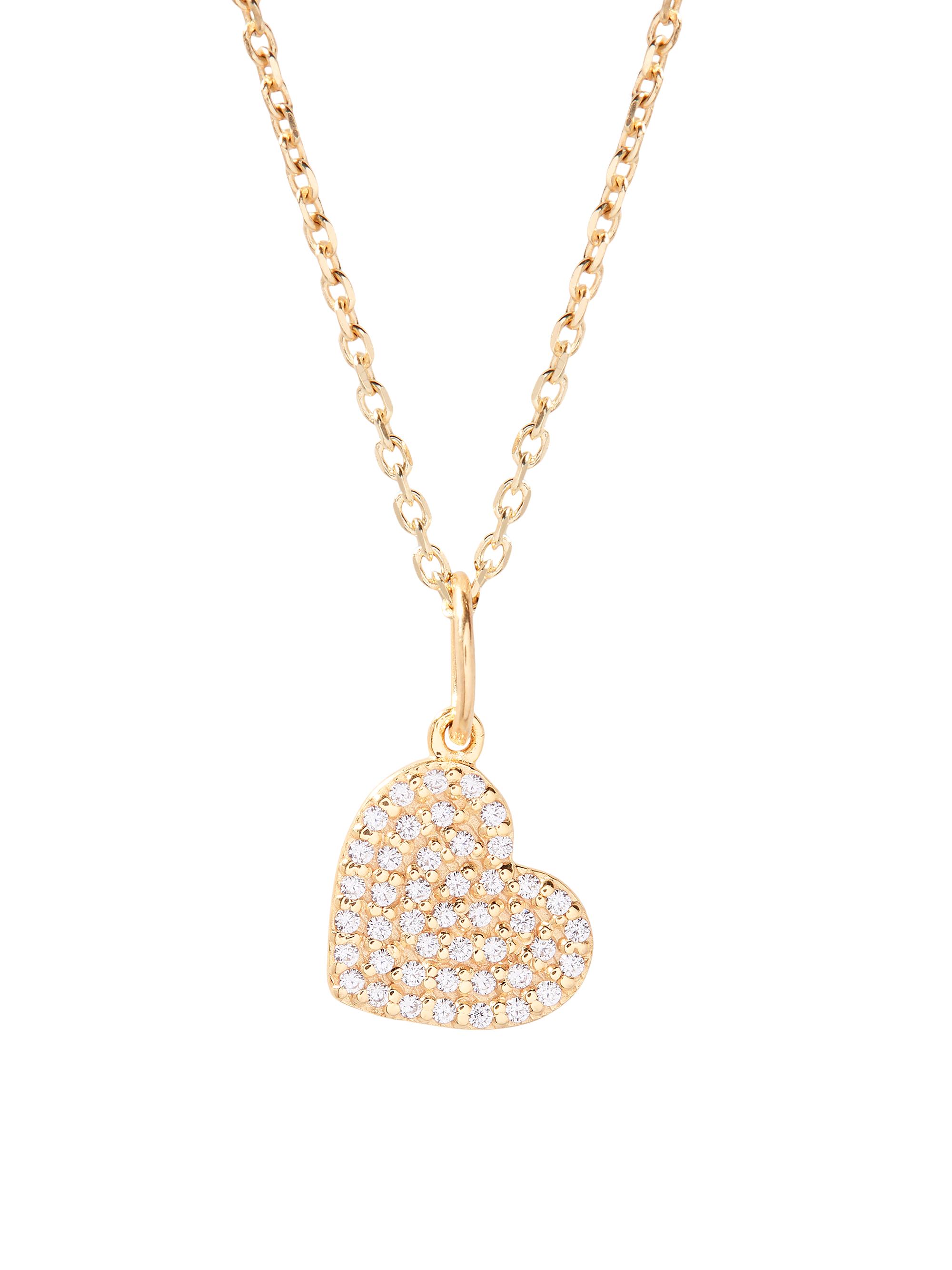 brook & york Women's Adeline Heart 14K-Gold Vermeil & White Topaz Pendant Necklace - Gold