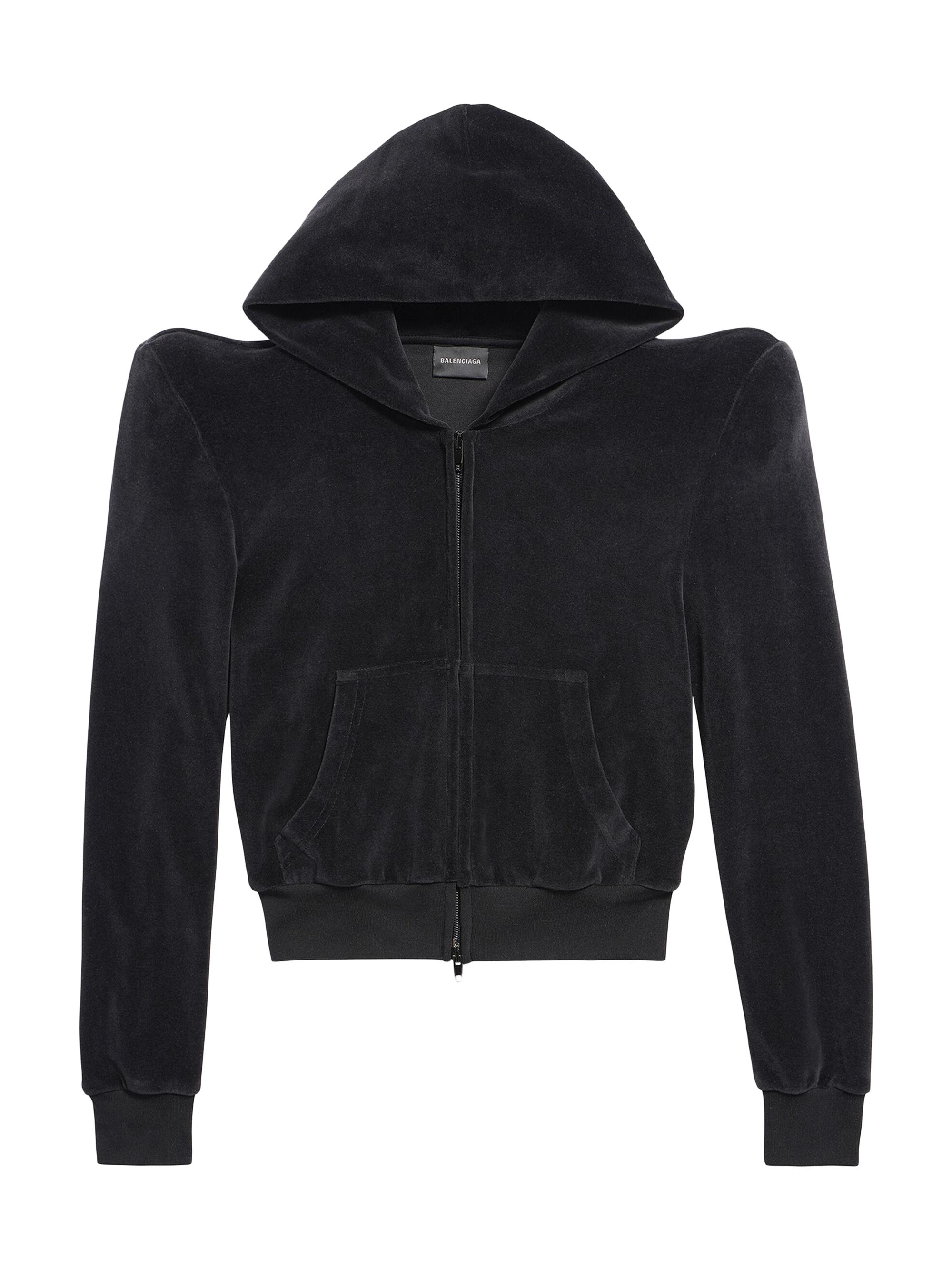 トップス BALENCIAGA Round Hoodie Balenciaga Round Shoulder Zip-Up Hoodie | Saks Fifth Avenue