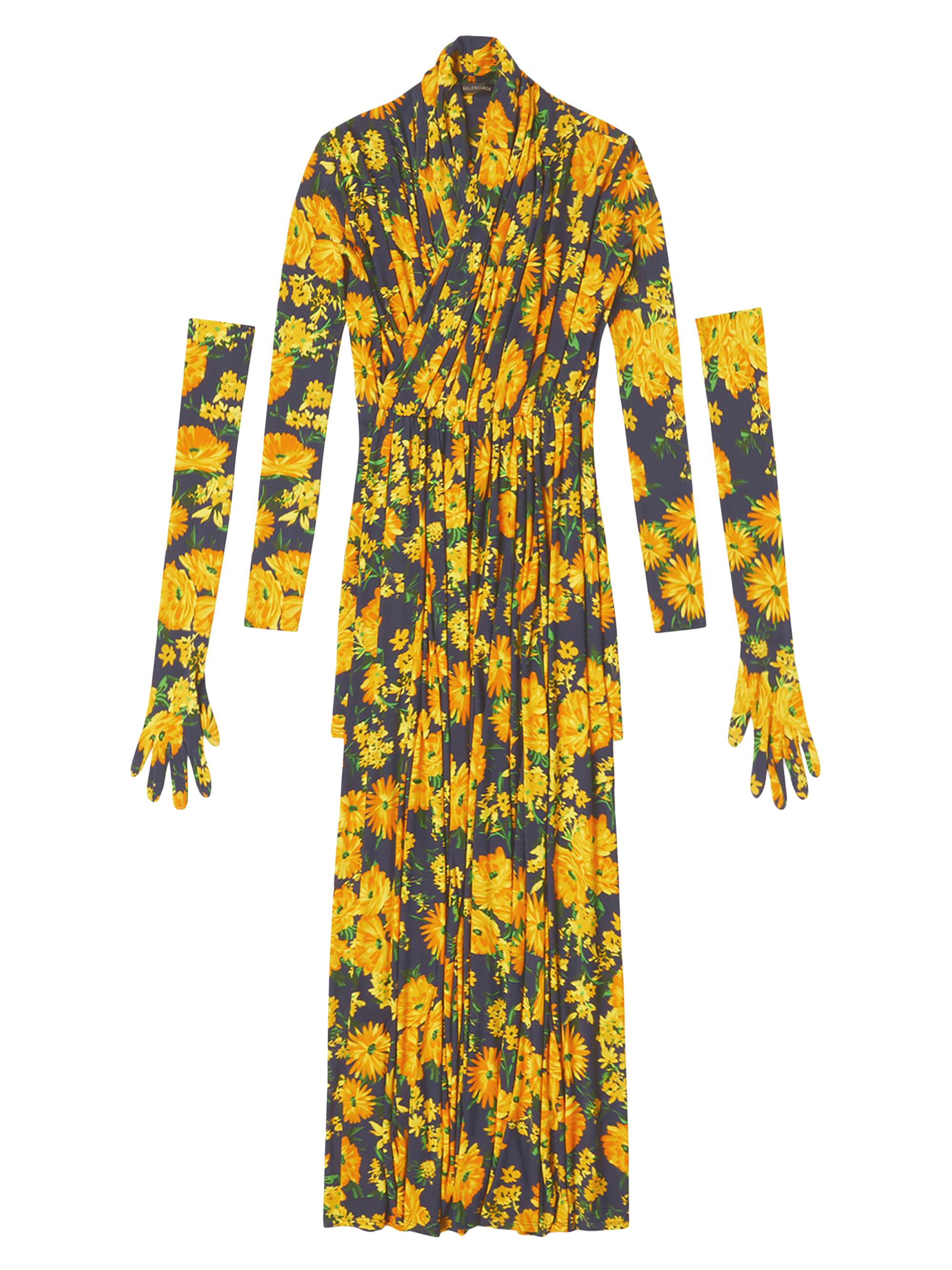 Balenciaga Bouquet Cycling Draped Dress | Saks Fifth Avenue