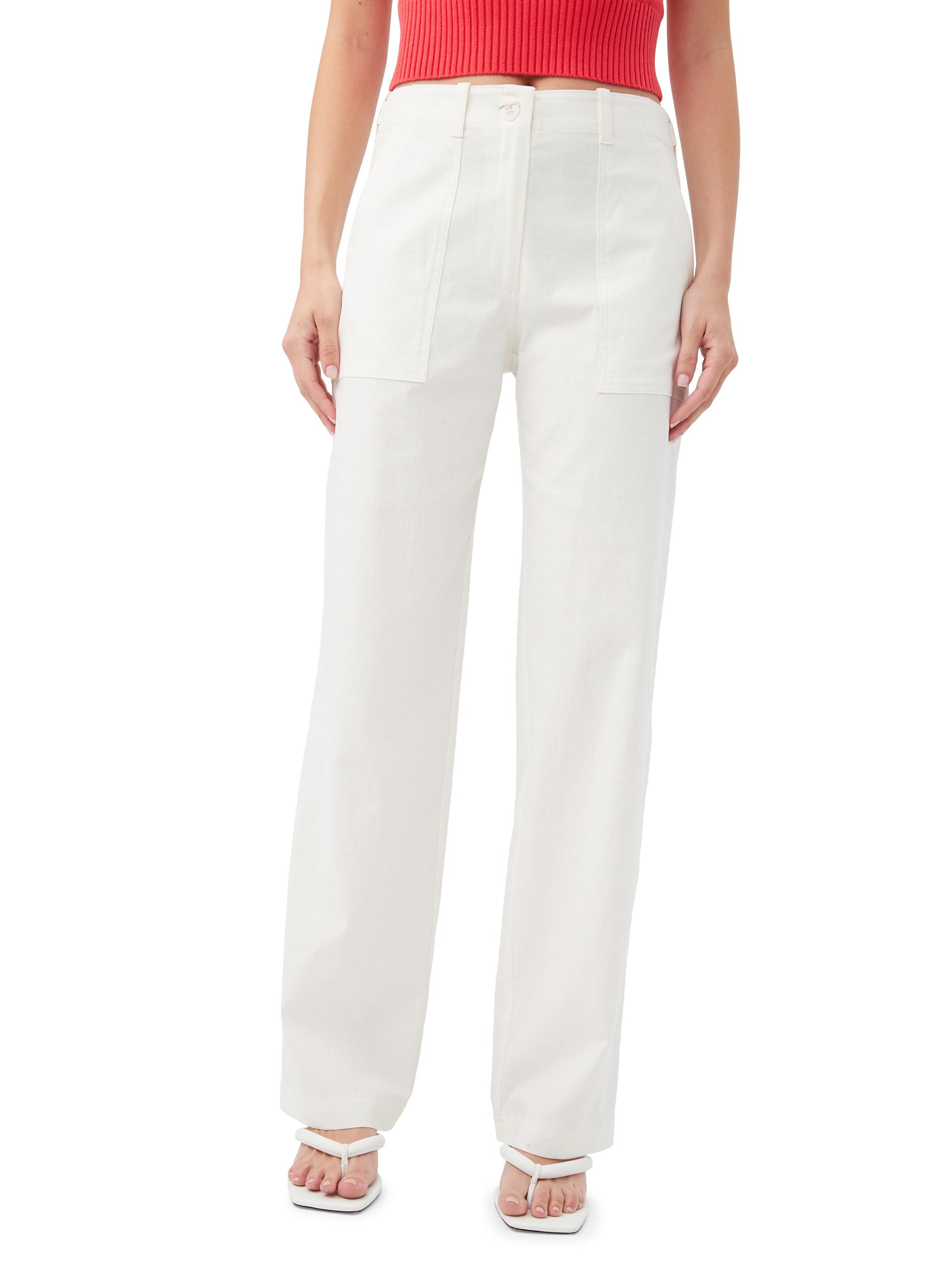 Trina Turk Women's Antonia 2 Stretch-Linen Pants - White Wash