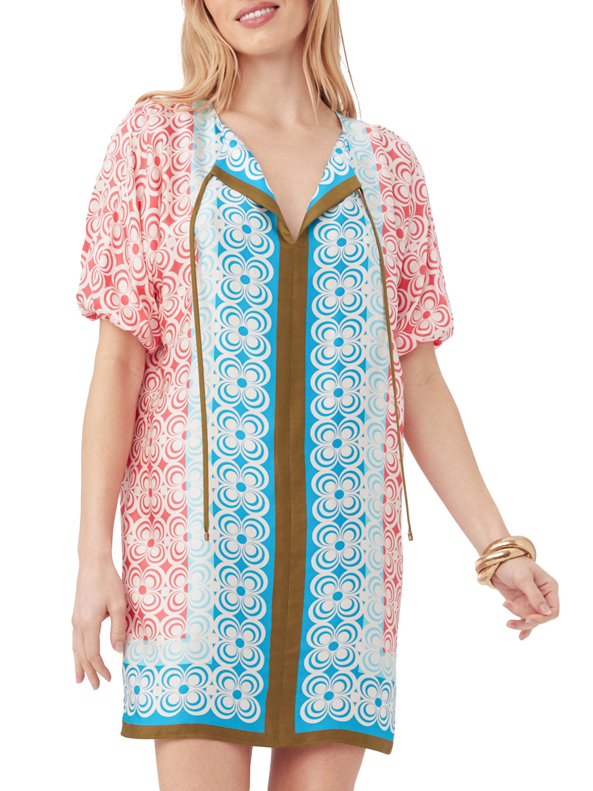 Trina Turk Women's Floria Geometric Puff-Sleeve Minidress