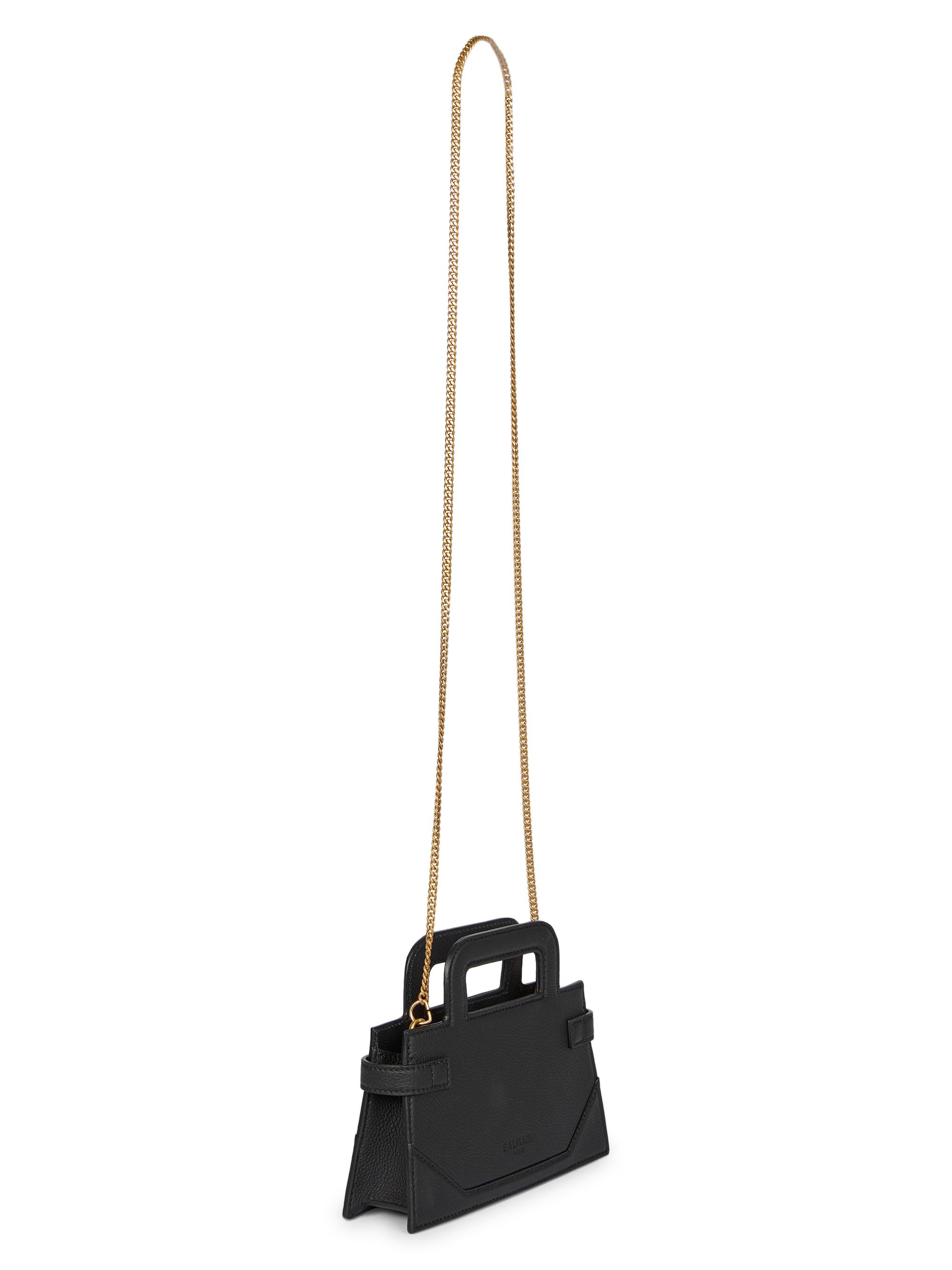 Balmain Small B-Buzz Grained Leather Top Handle Bag | Saks Fifth