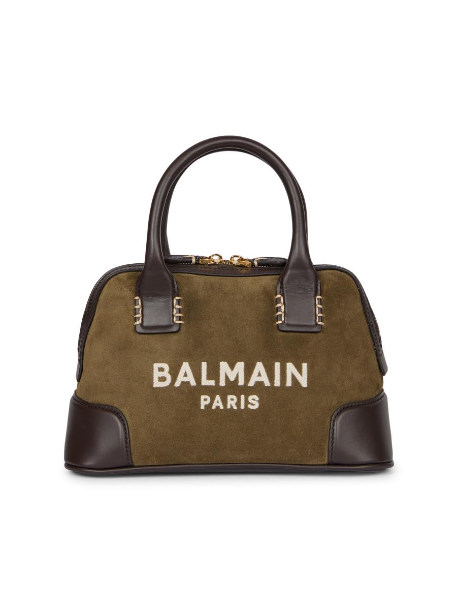 Balmain B Army Dome Suede Top Handle Bag | Saks Fifth Avenue