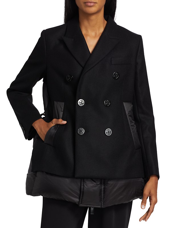 Shop Sacai Wool Melton X Puffer | Saks Fifth Avenue Shop Sacai Wool Melton X Puffer | Saks Fifth Avenue