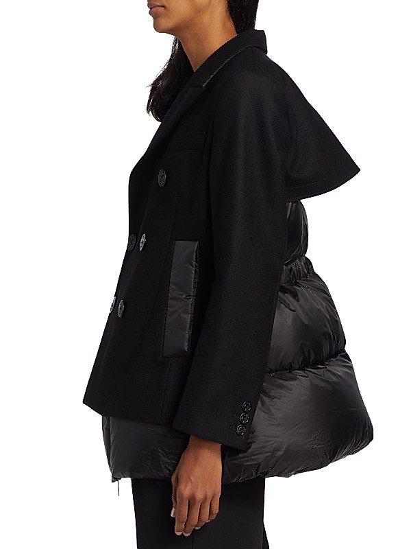 Shop Sacai Wool Melton X Puffer | Saks Fifth Avenue Shop Sacai Wool Melton X Puffer | Saks Fifth Avenue