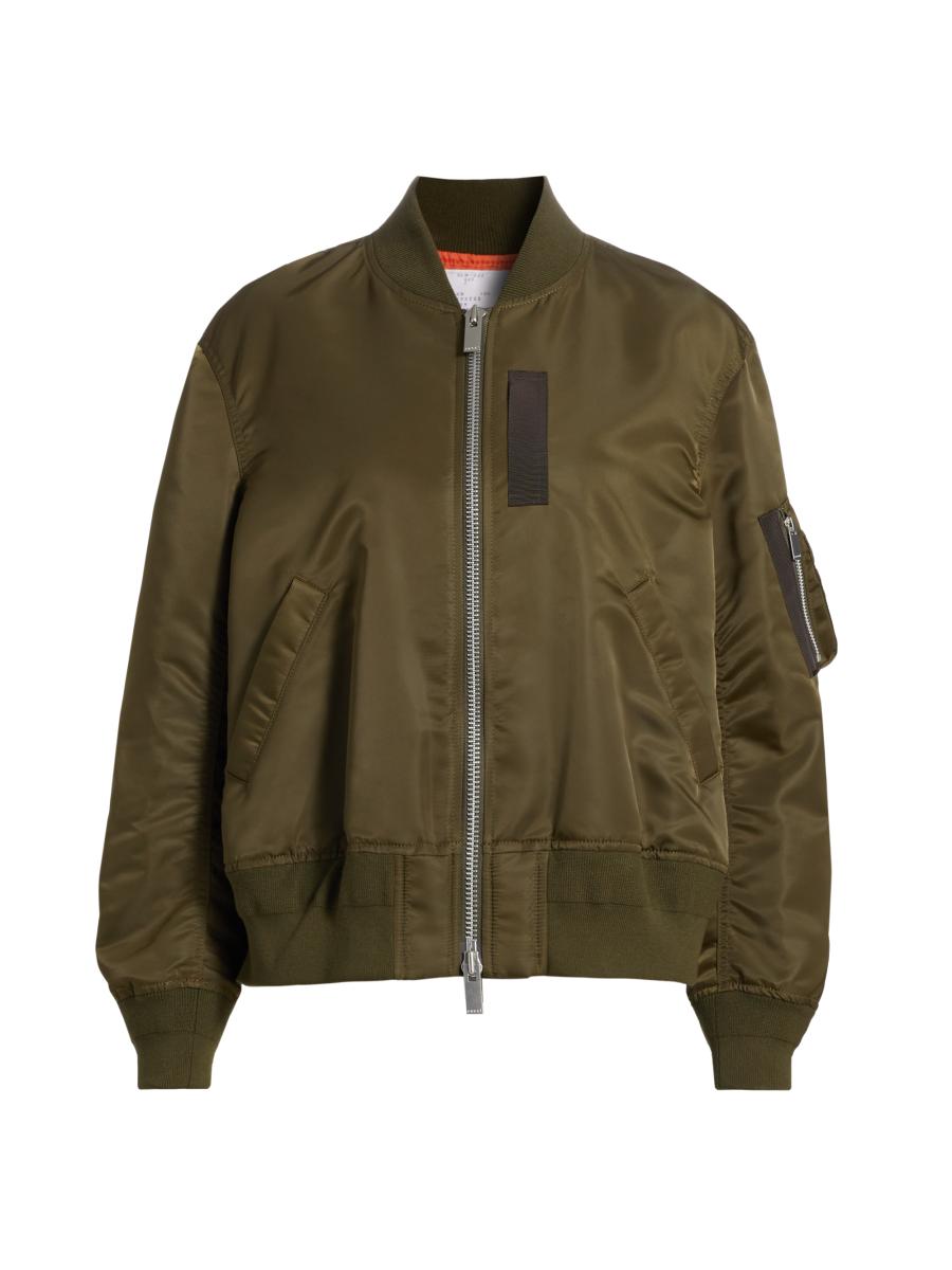 ジャケット SACAI Women Outer 2507830 651 GREEN Nylon Twill Blouson | sacai Official Store サカイ オフィシャル