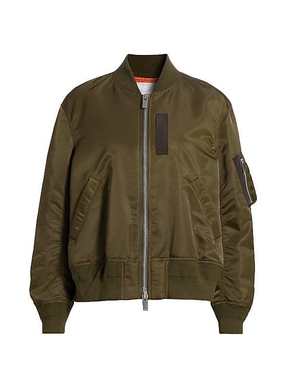 Shop Sacai Twill Bomber Jacket | Saks Fifth Avenue Shop Sacai Twill Bomber Jacket | Saks Fifth Avenue