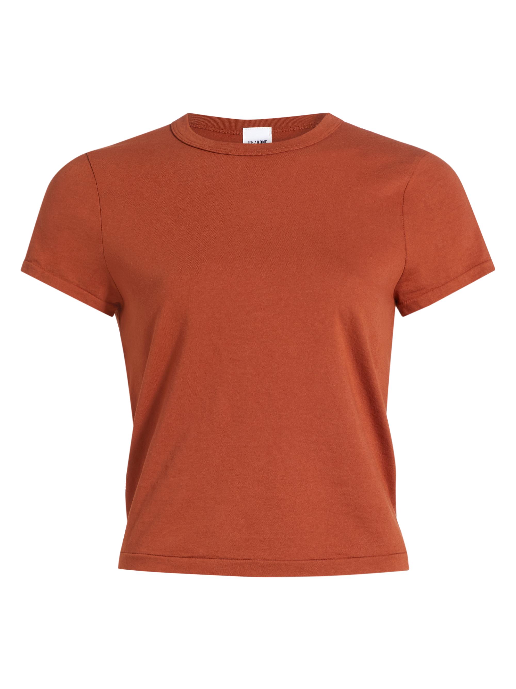 Re/done Women's Boy Cotton T-Shirt - Spice