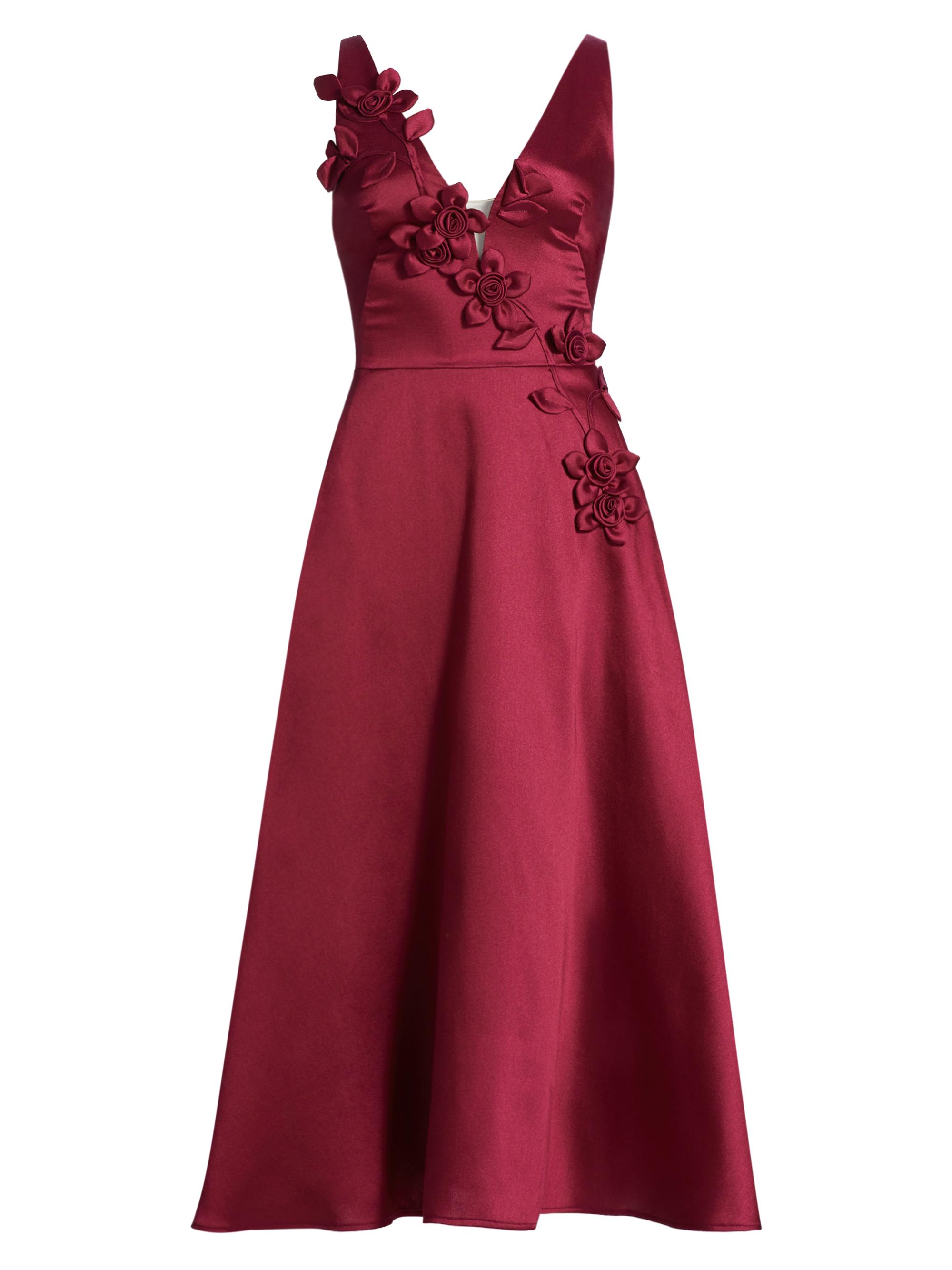 Marchesa Notte Flower Appliqu Cocktail Dress | Saks Fifth Avenue