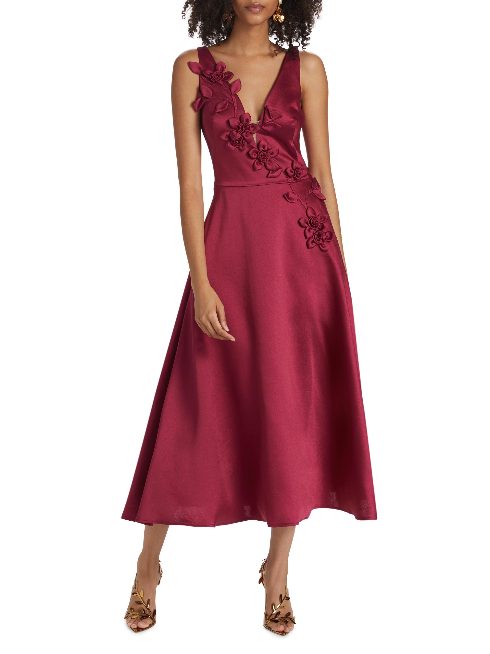 Marchesa Notte Flower Appliqué Cocktail Dress | Saks Fifth Avenue