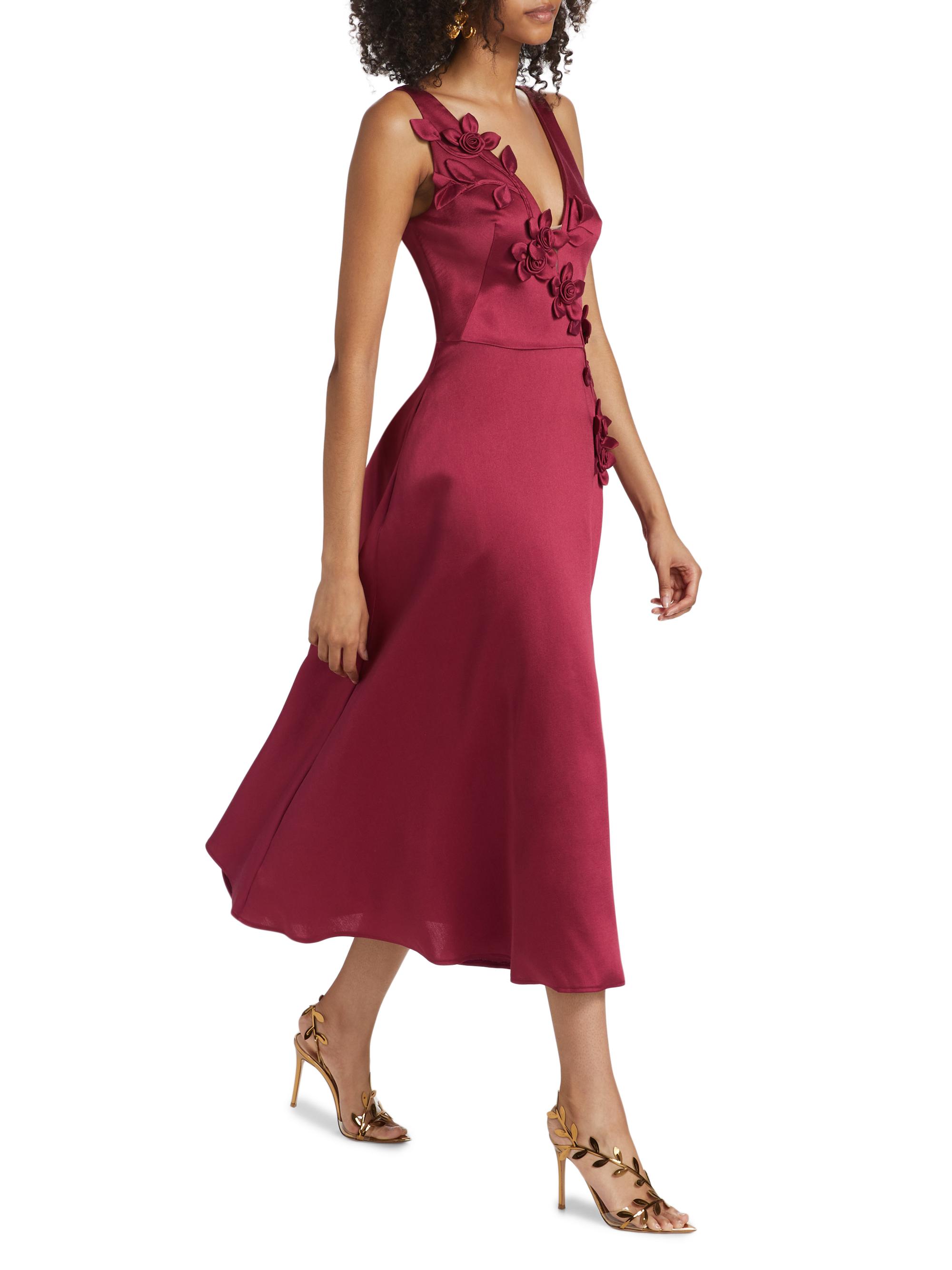 Marchesa Notte Flower Appliqué Cocktail Dress | Saks Fifth Avenue