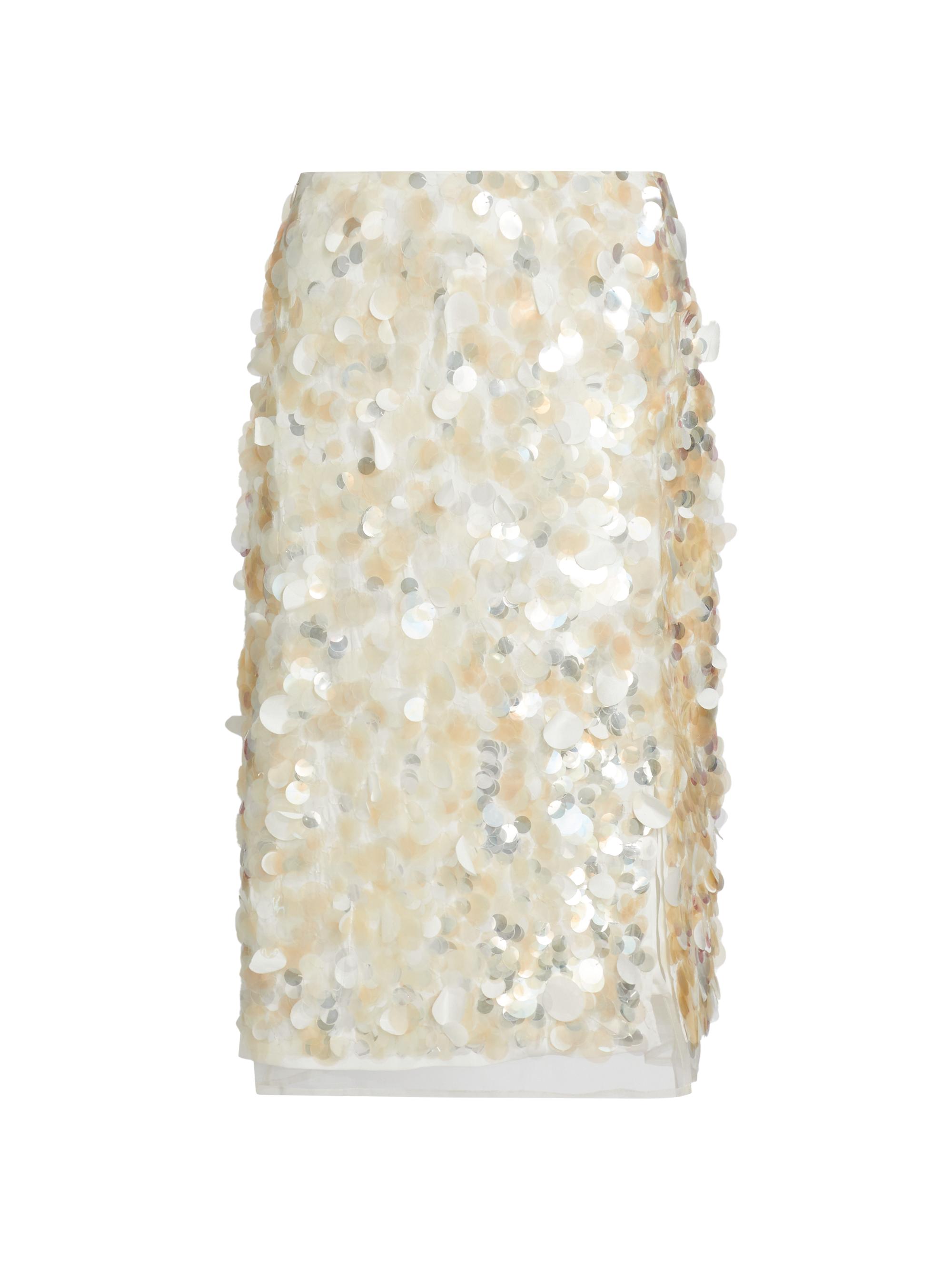 Róhe Women's Pailette Midi-Skirt - Cream