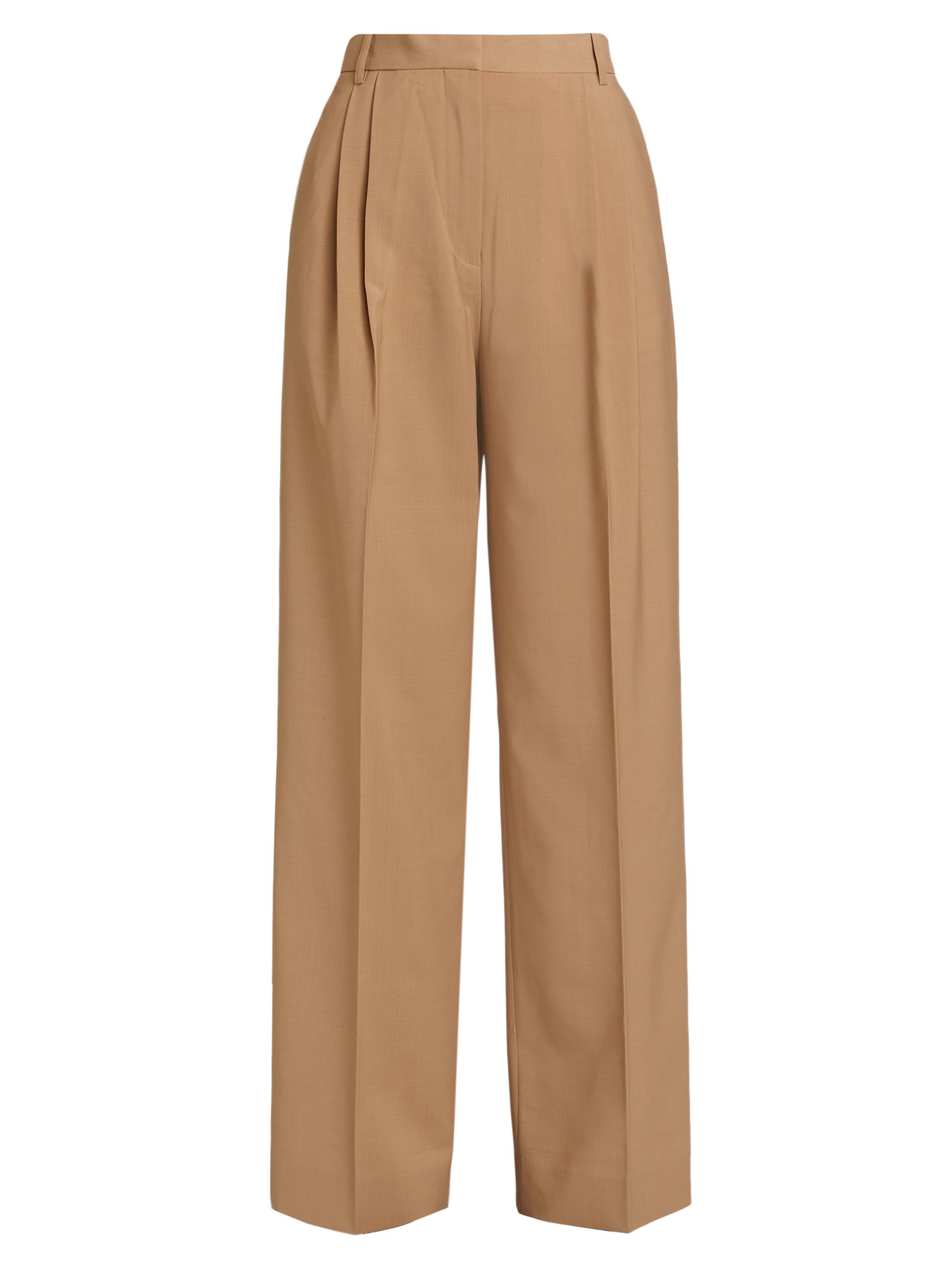 Róhe Women's Pleated Tailored Trousers - Fawn