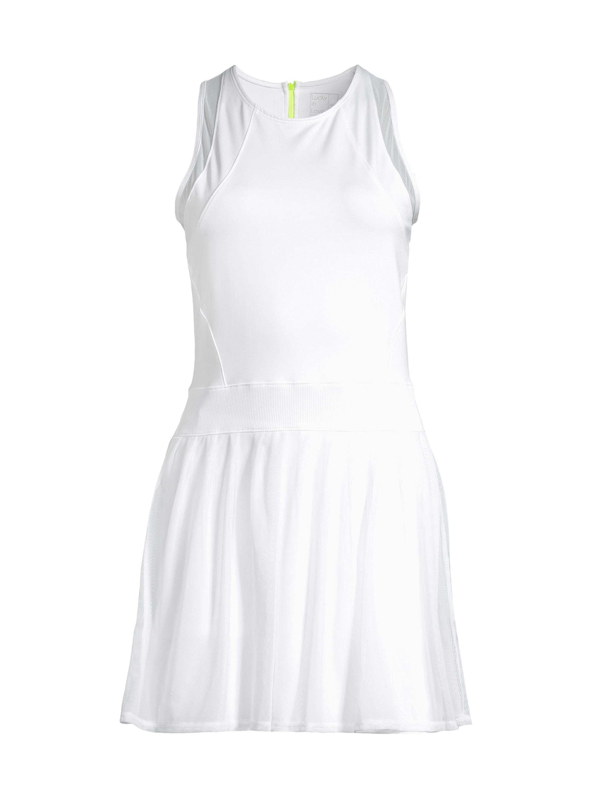 Lucky in Love Women's Essentials Next Level Dress - White