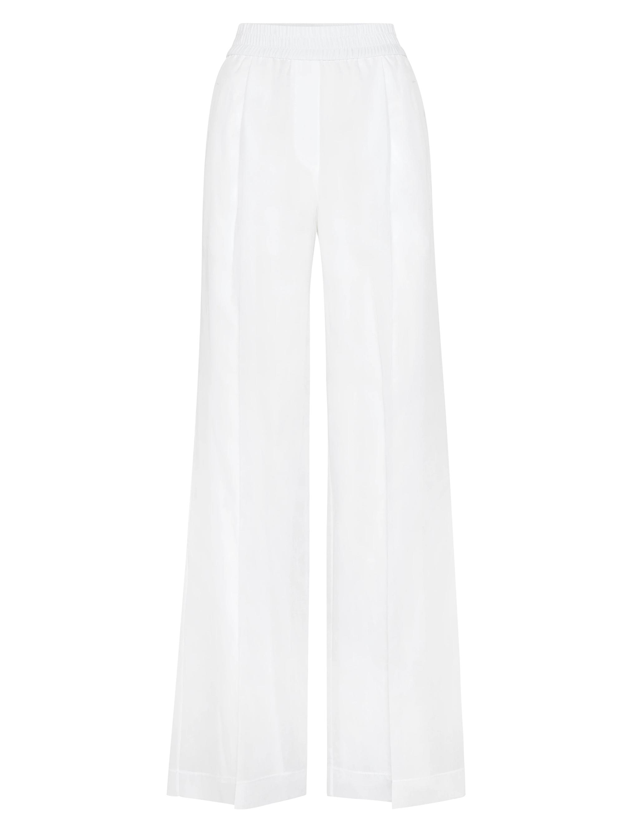 Brunello Cucinelli Women's Cotton Organza Loose Track Trousers - White