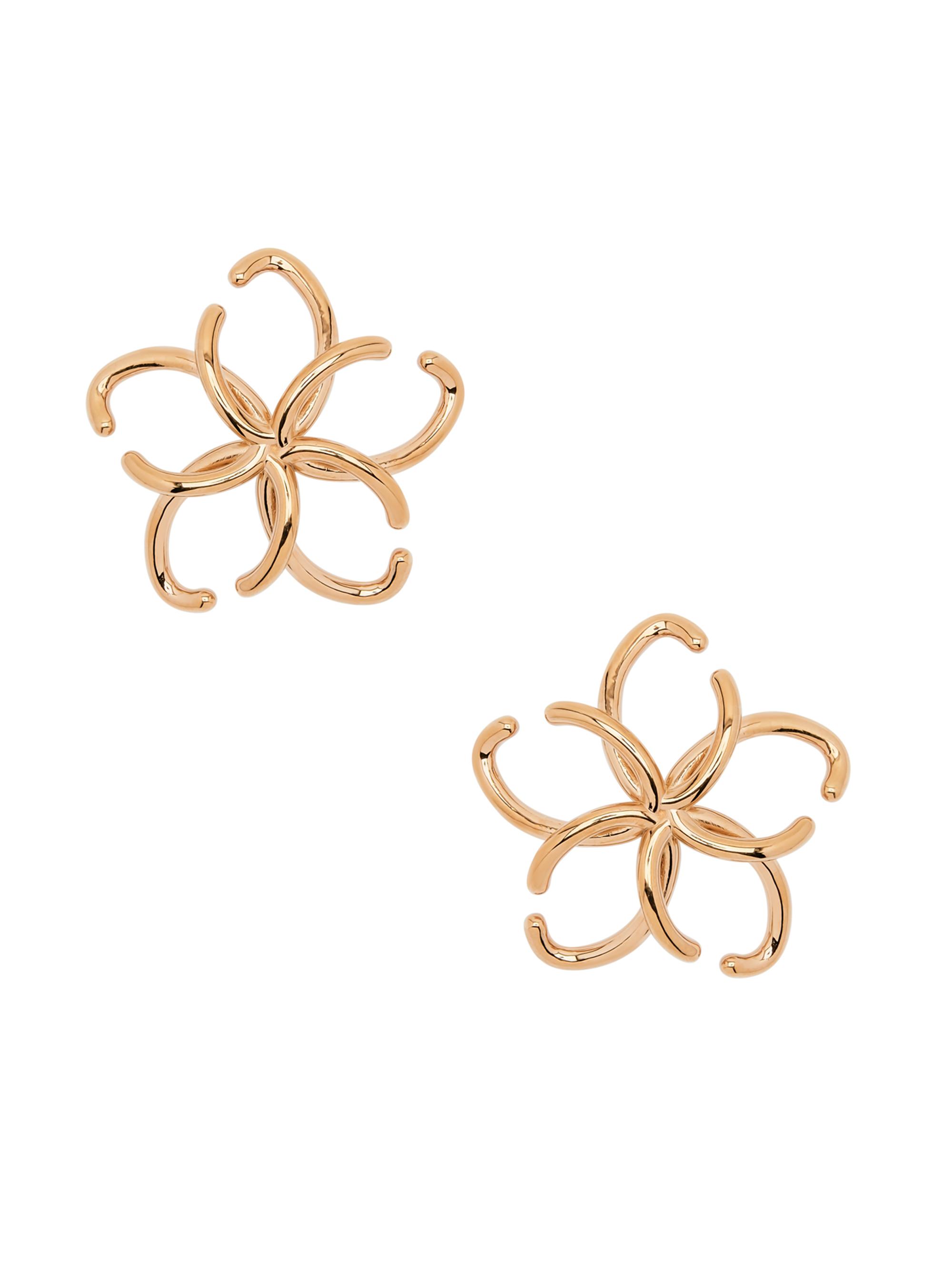 Oscar de la Renta Women's Goldtone Open Flower Stud Earrings - Gold