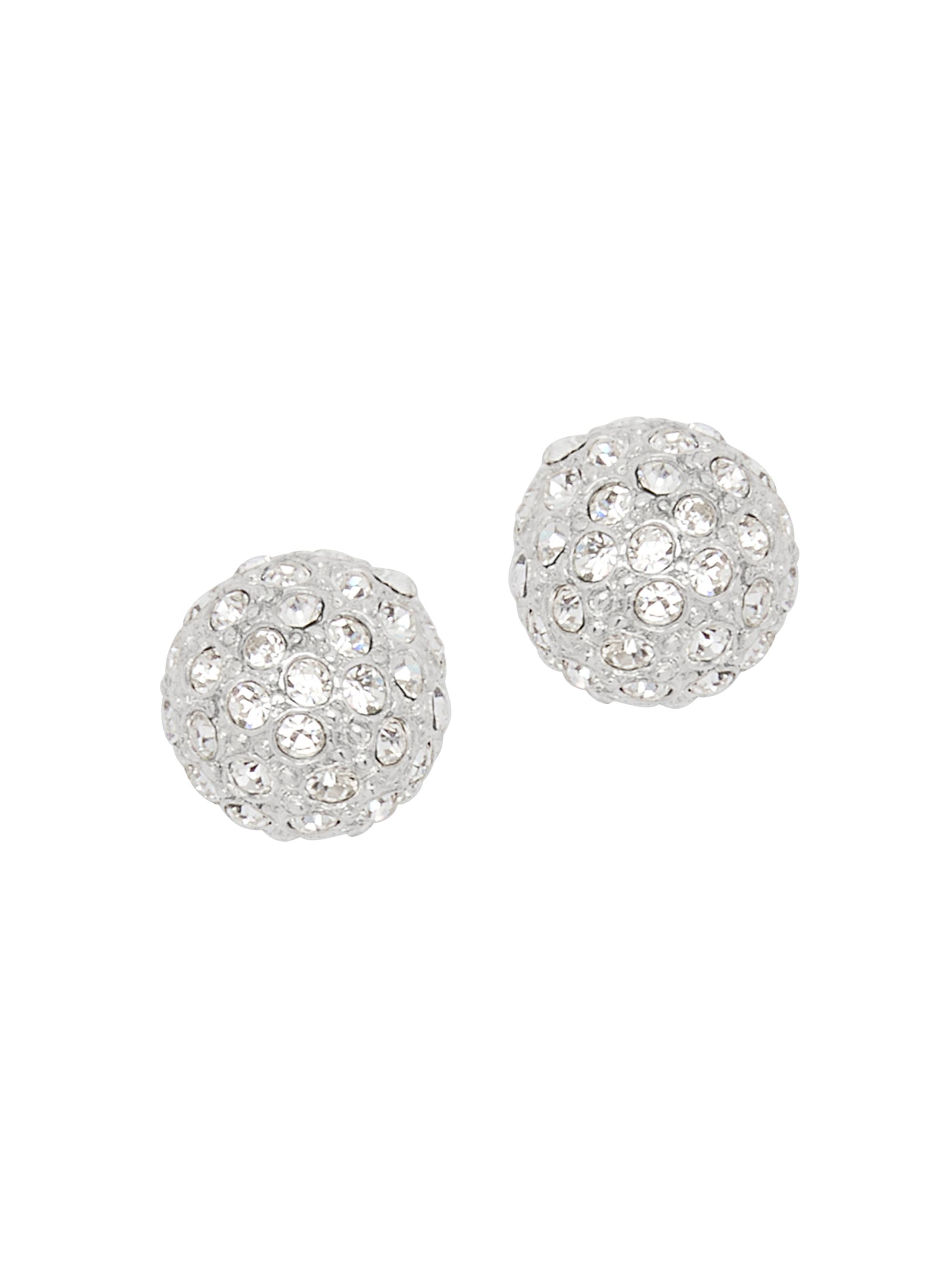 Oscar de la Renta Women's Half-Sphere Crystal Pavé Stud Earrings - Rose