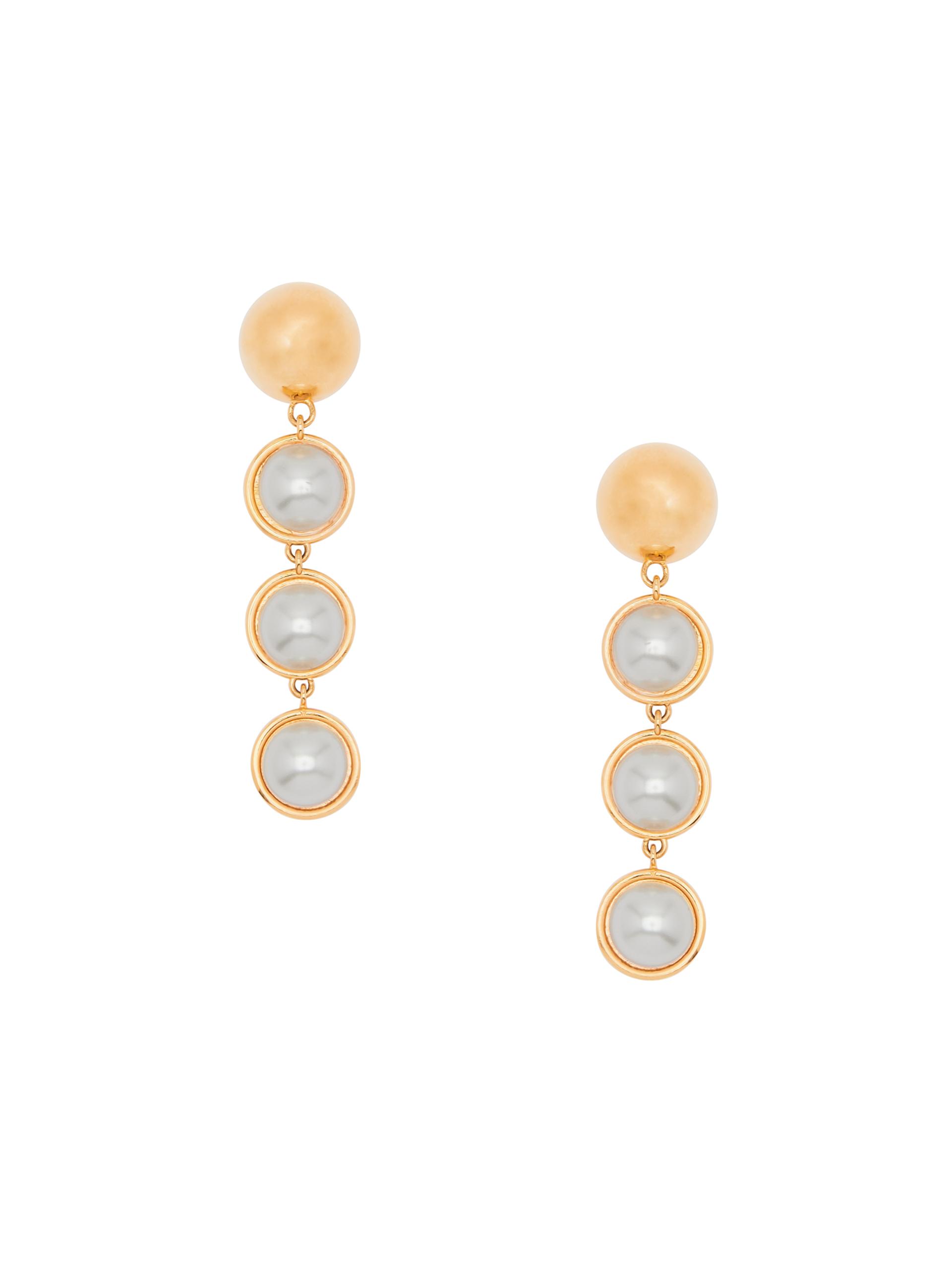 Oscar de la Renta Women's Goldtone Faux-Pearl Sphere Drop Earrings - Pearl