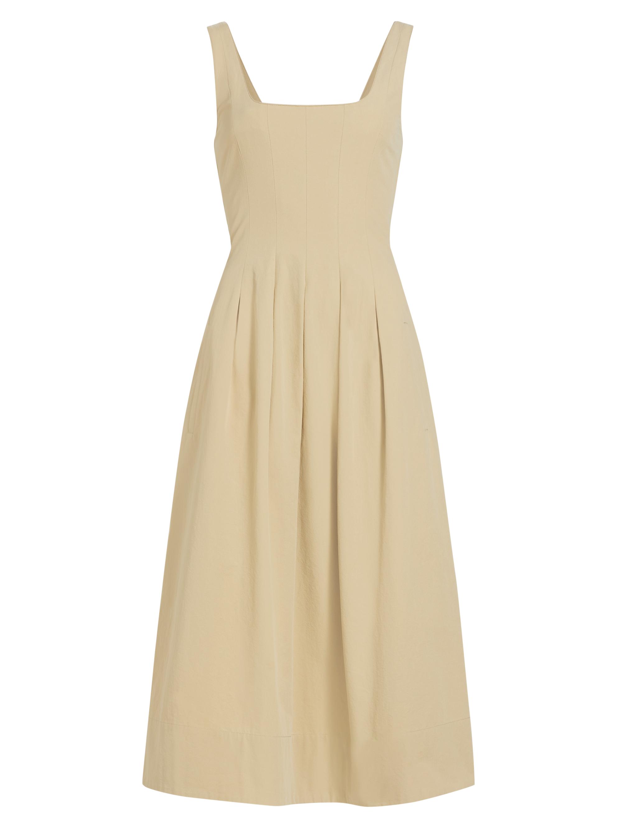 Proenza Schouler White Label Women's Allen Rumpled Cotton Midi-Dress - Khaki