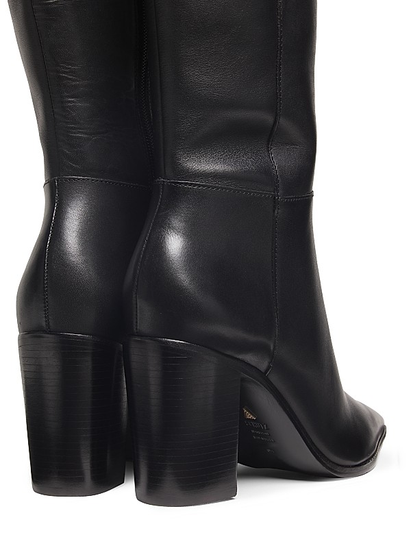 Shop Schutz Mikki Up 90MM Leather Block-Heel Boots | Saks Shop Schutz Mikki Up 90MM Leather Block-Heel Boots | Saks